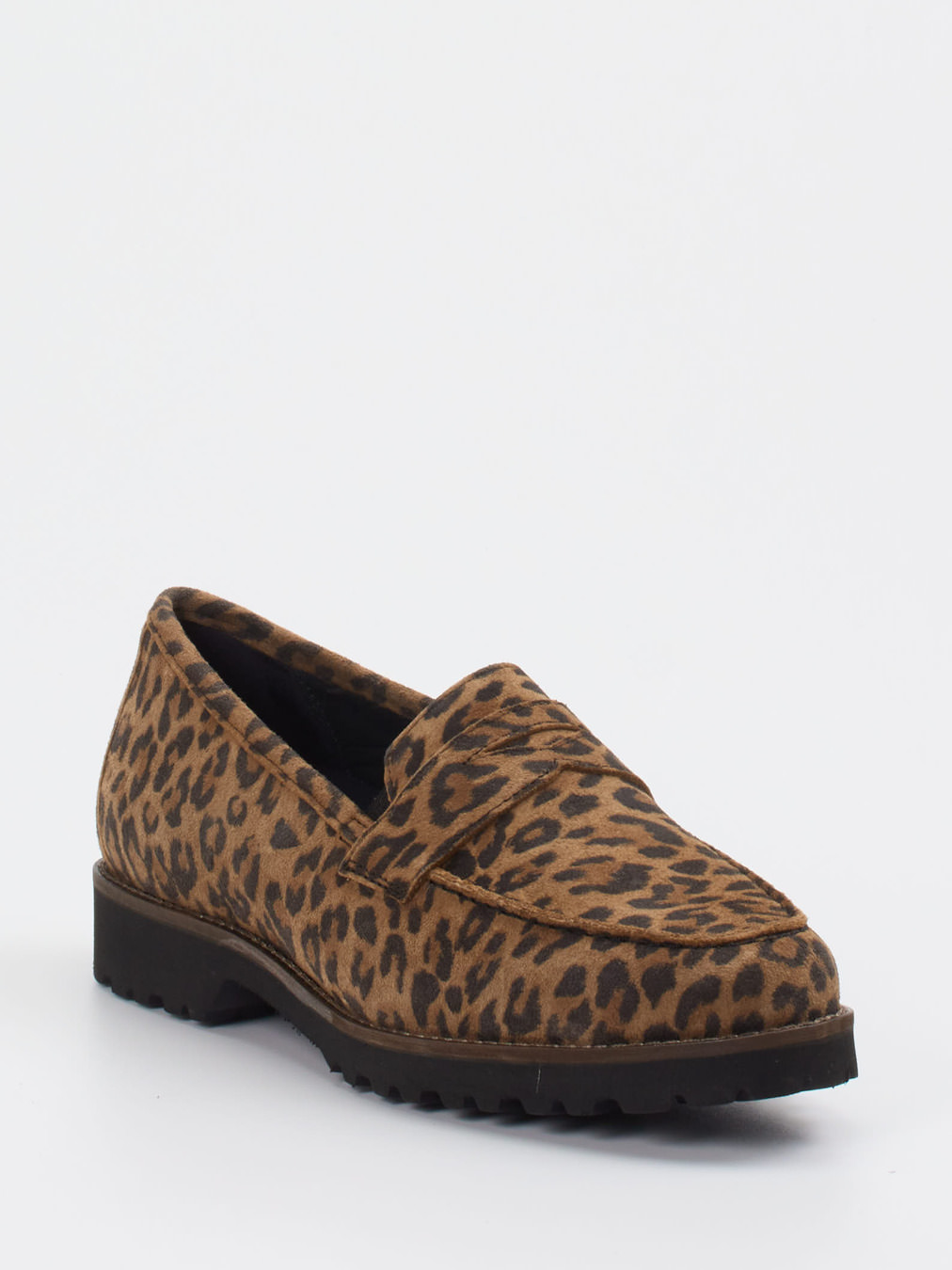 Sioux – Loafer aus Veloursleder in Leoprint