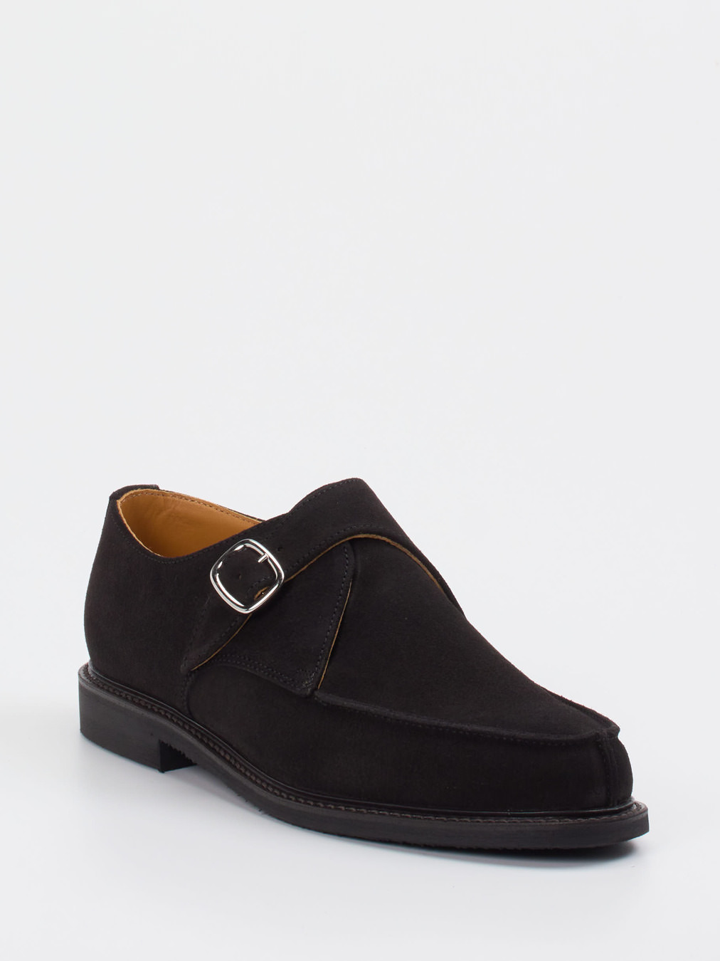 Ludwig Reiter – Monkstrap-Halbschuh aus Veloursleder Schwarz