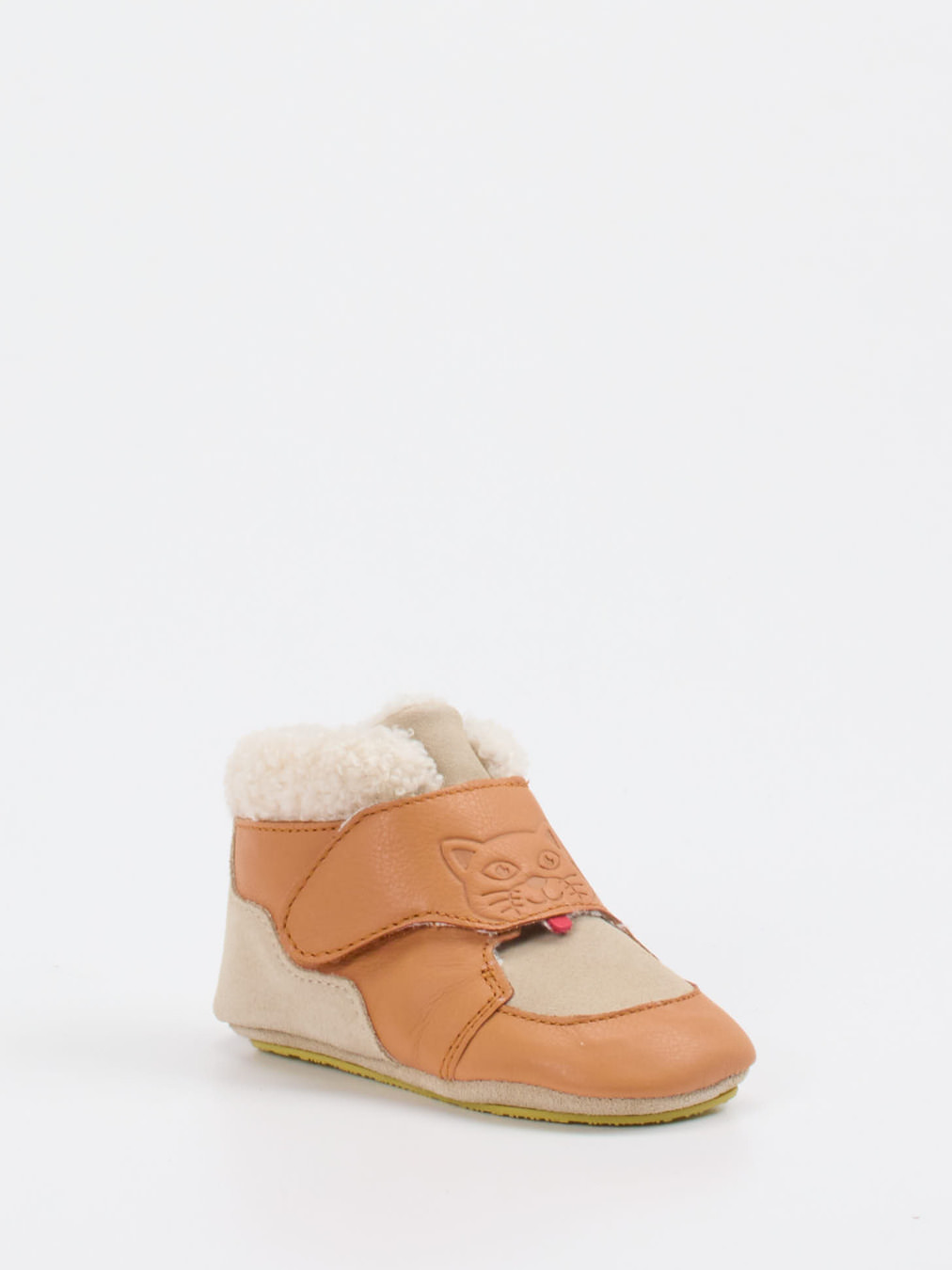 Affenzahn – Krabbelschuh aus Kalbleder hellbraun