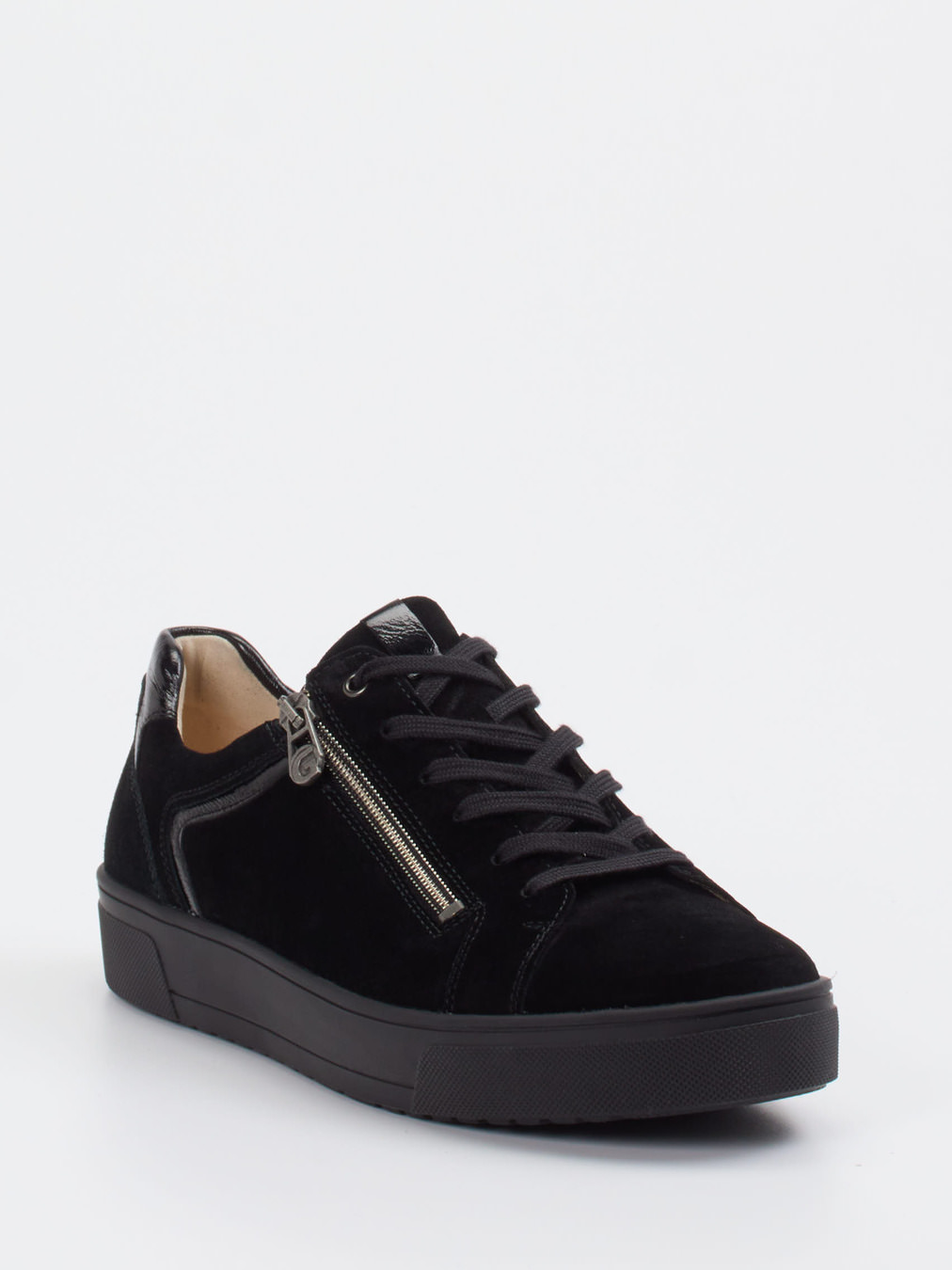 Ganter – Sneaker aus Veloursleder mit Lackdetails