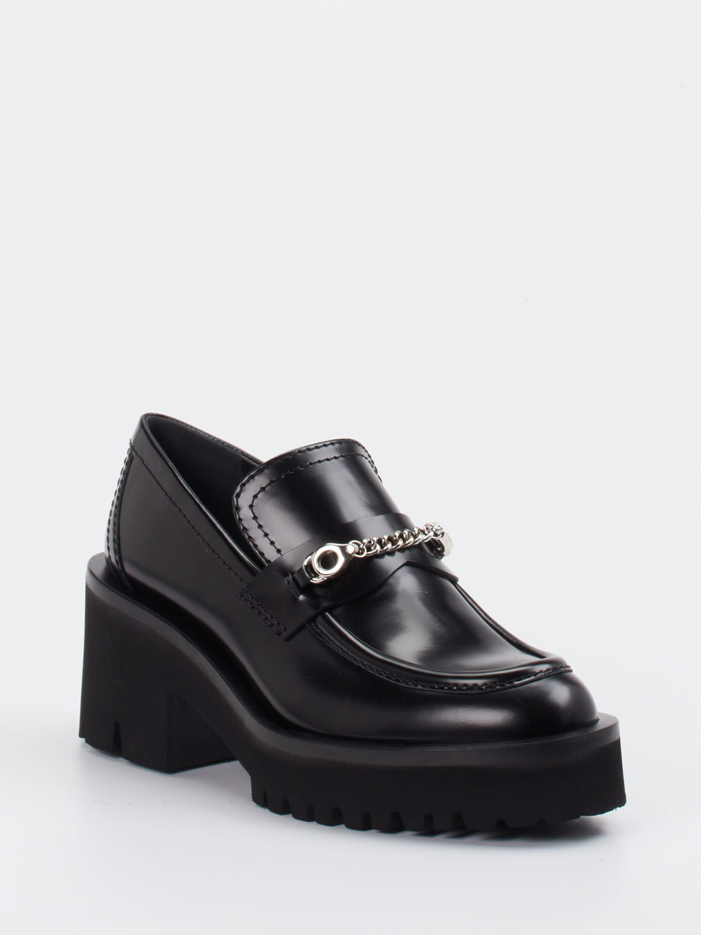 Konstantin Starke – Chunky Loafer aus Hochglanzleder Schwarz