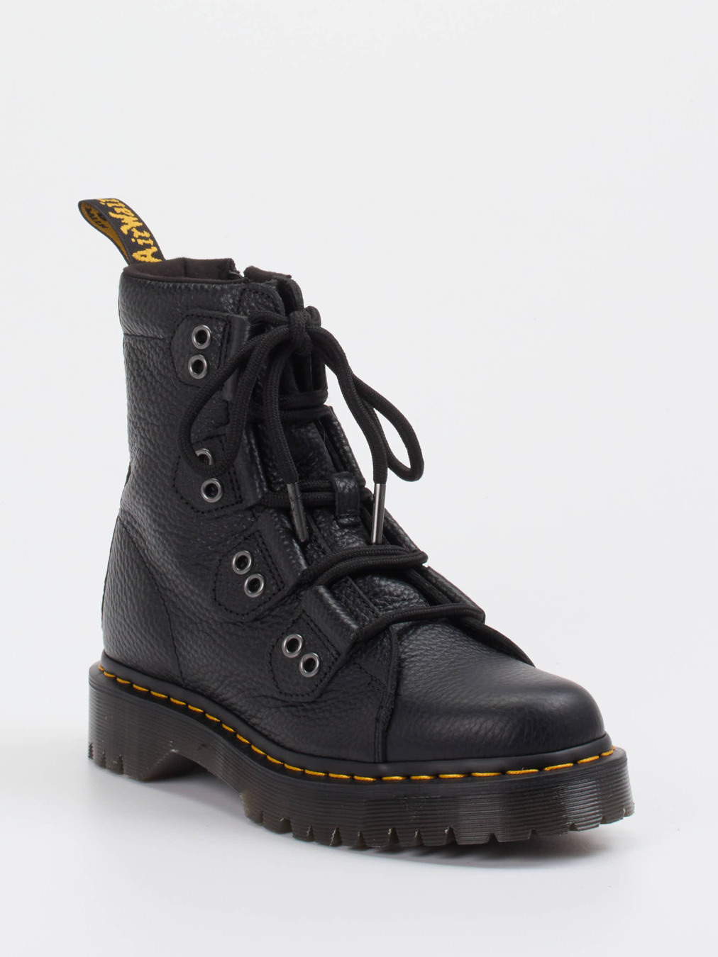 Dr. Martens – Schnürboots aus Kalbleder Schwarz