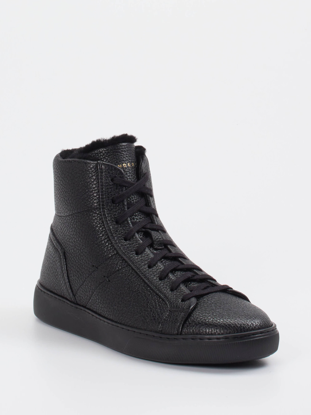 Henderson – High-Top-Sneaker aus Hirschleder schwarz