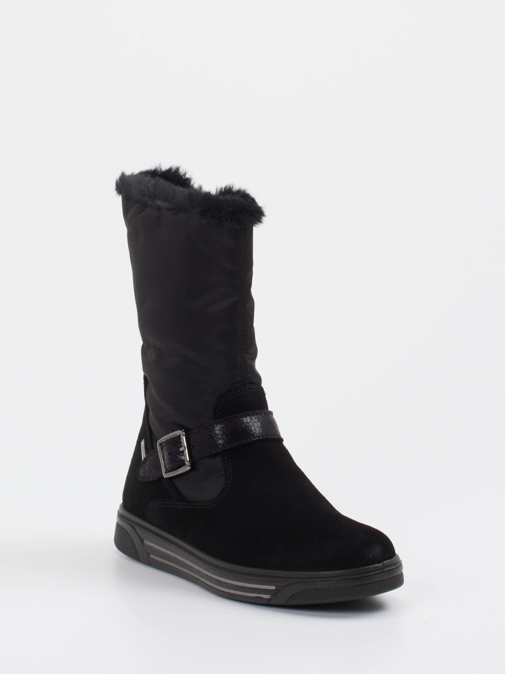 Primigi – Kinder-Winterstiefel aus Veloursleder schwarz