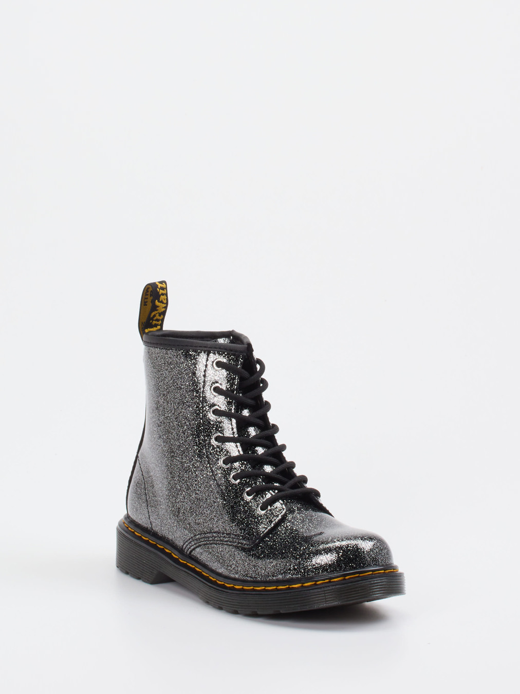 Dr. Martens – Combat Boots aus Synthetik mit Glitzer