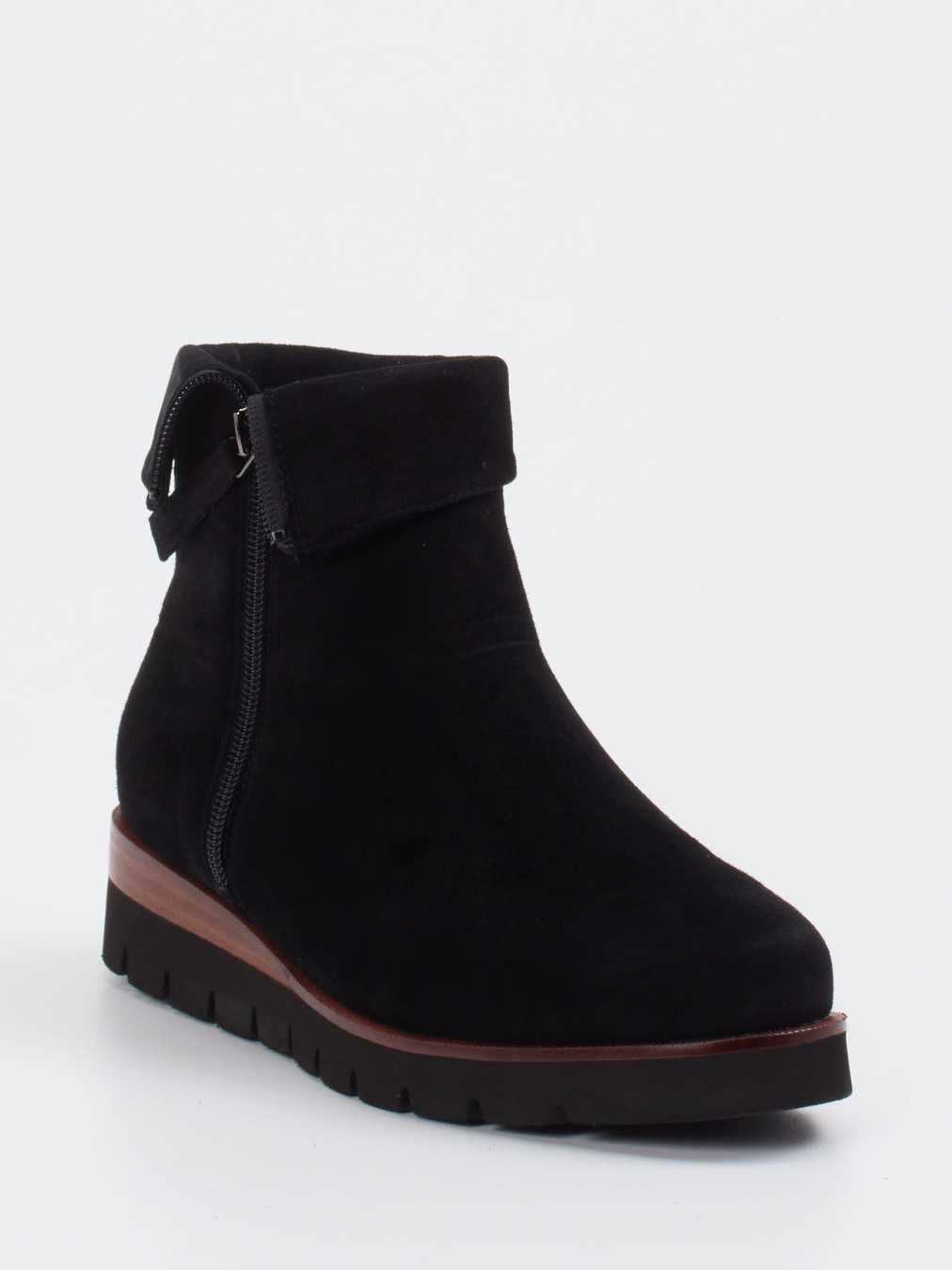 Di Lauro – Ankle Boots aus Veloursleder schwarz