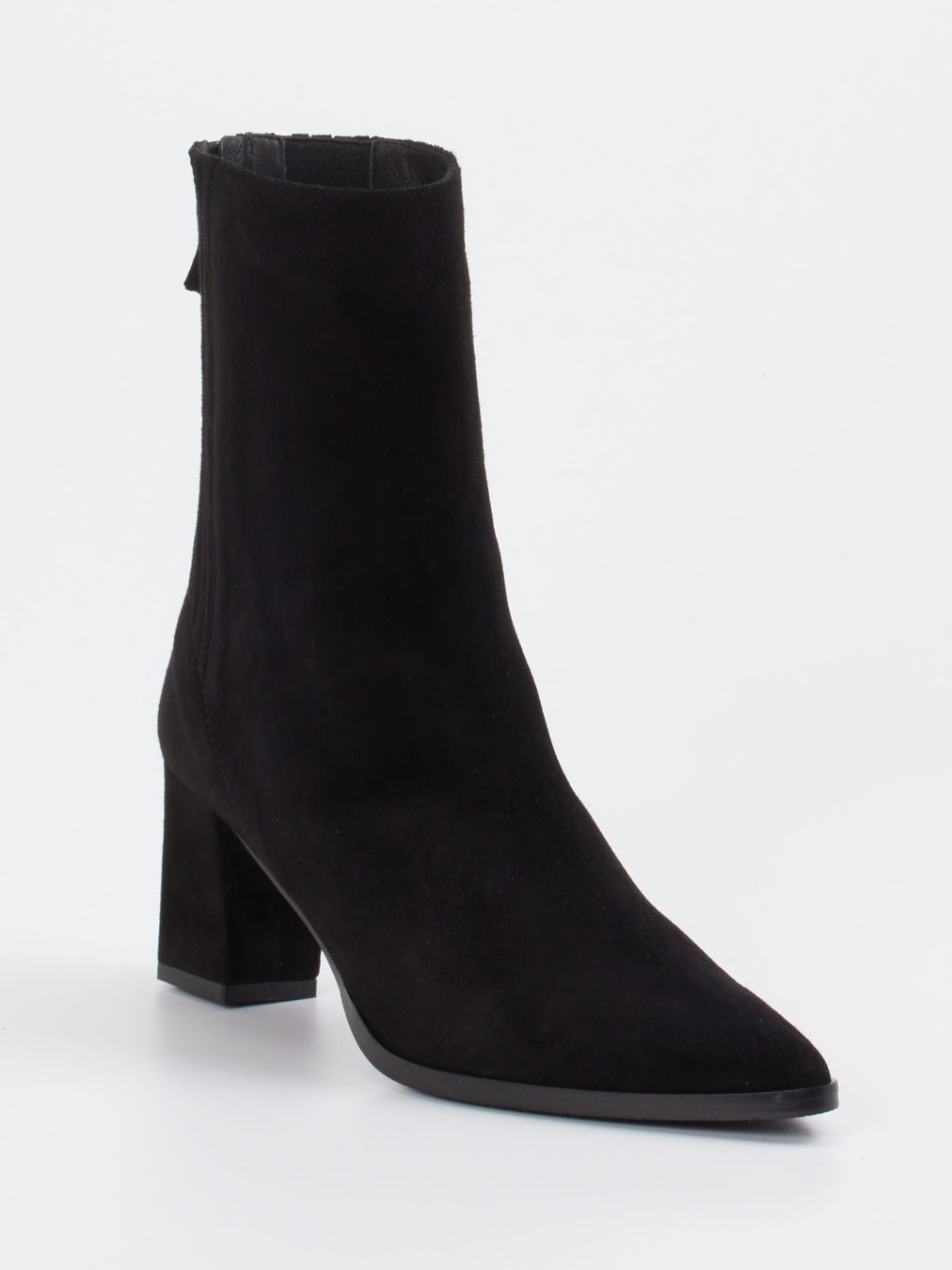Konstantin Starke – Ankle Boots aus Veloursleder schwarz