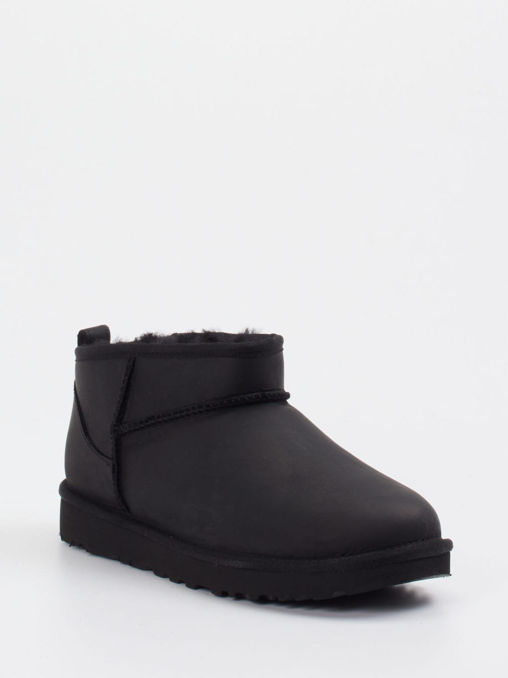UGG – Lammfell-Stiefelette aus Veloursleder Schwarz