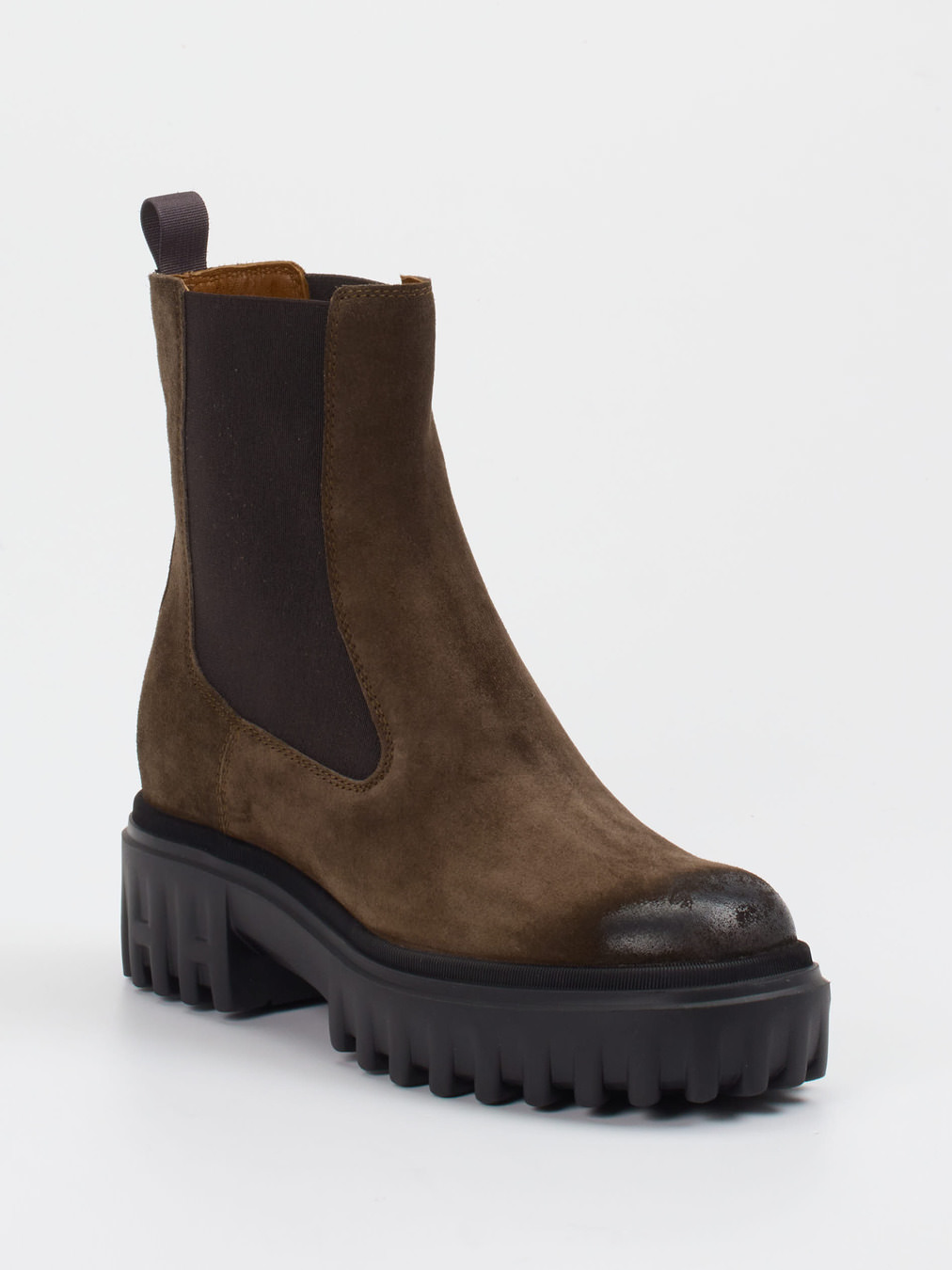 Hogan – Chelsea Boots aus Veloursleder dunkelbraun