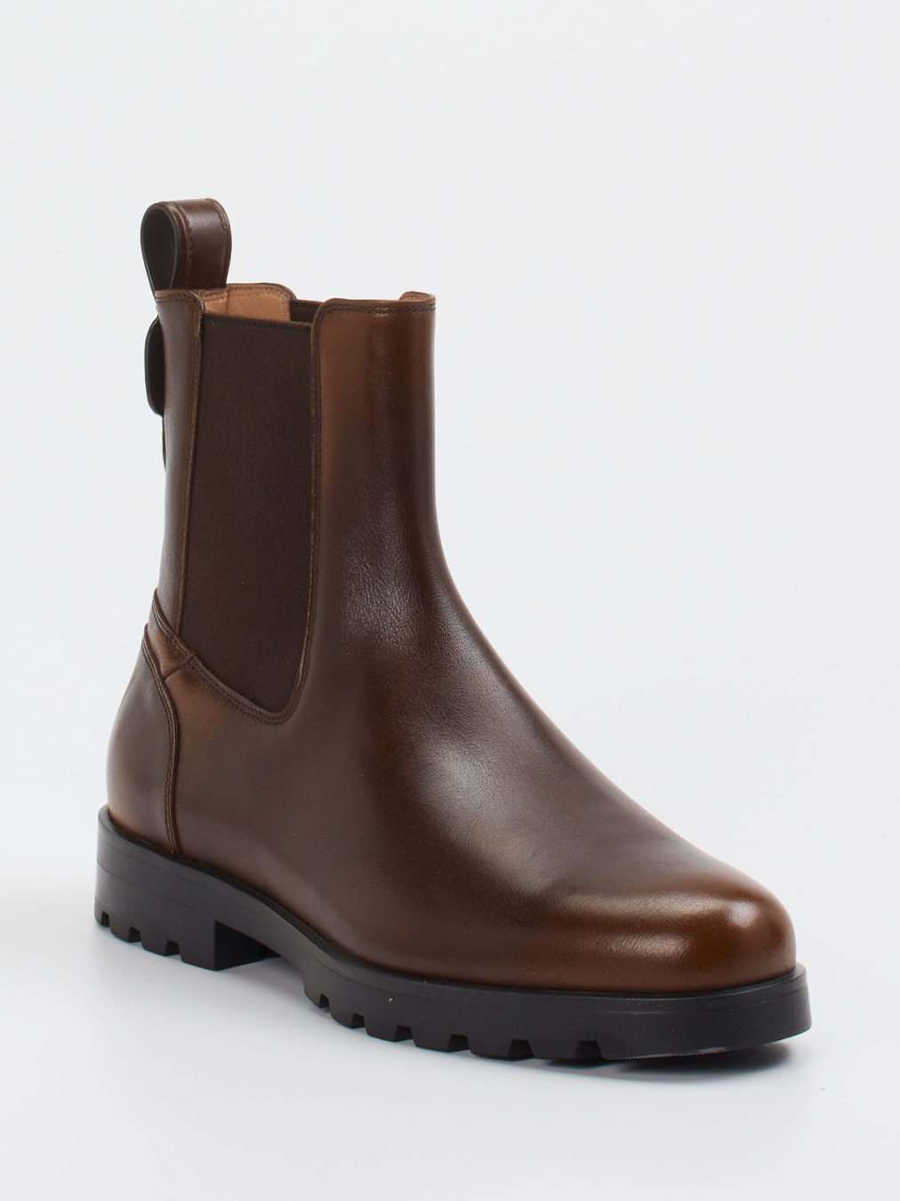 Santoni – Chelsea Boots aus Kalbleder Dunkelbraun