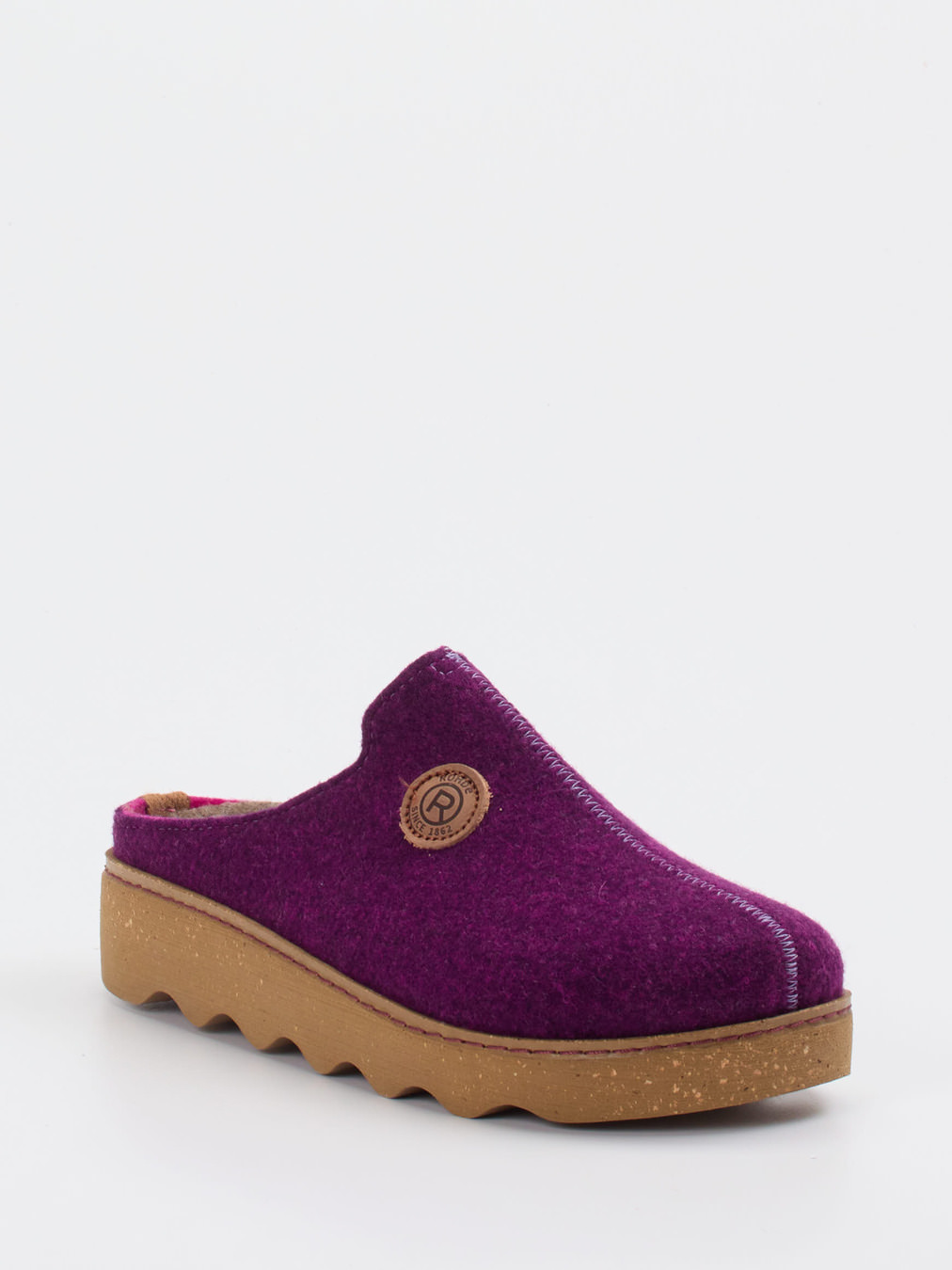 Rohde – Hausschuh-Clogs aus Filz Violett