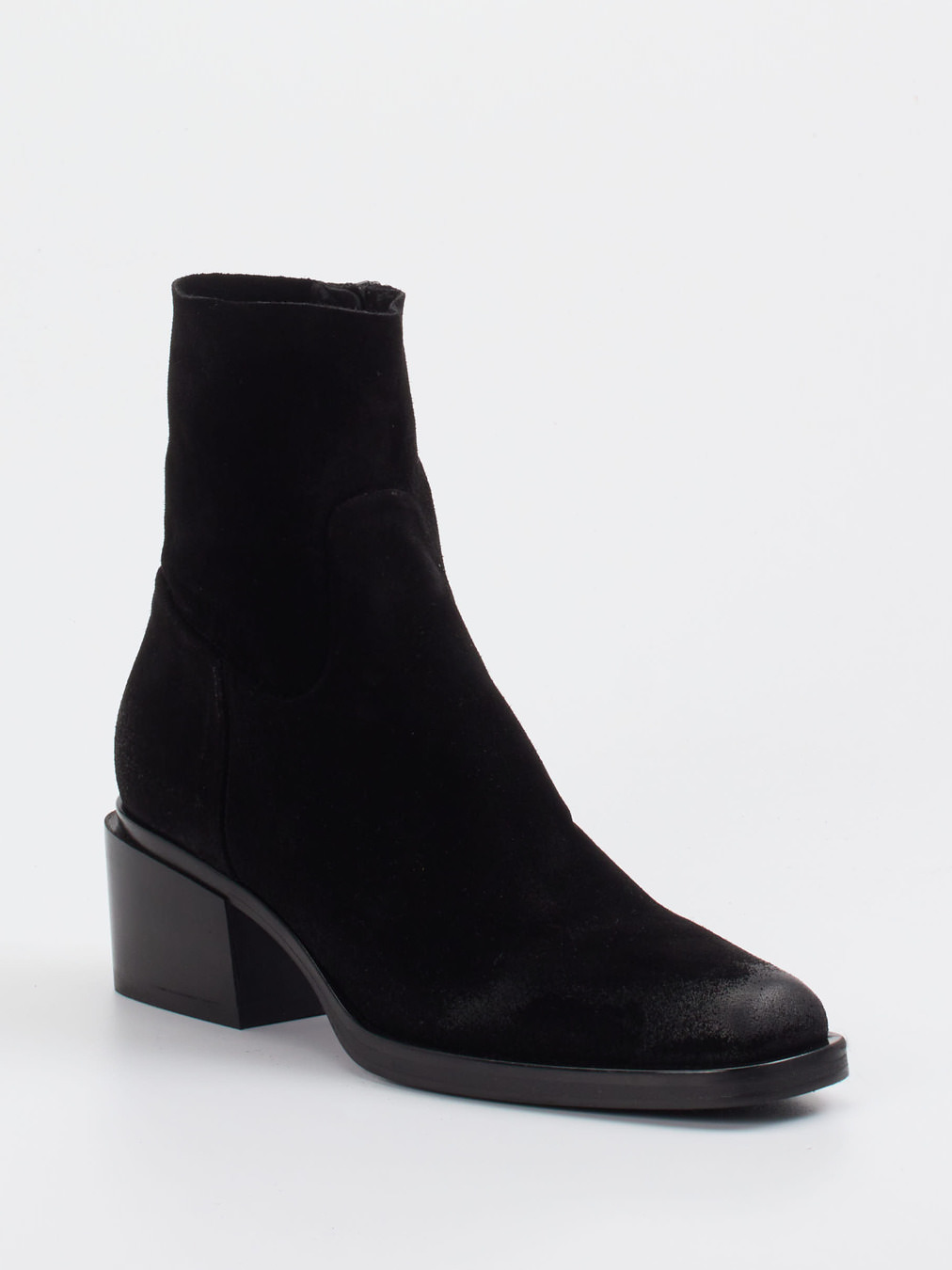 Konstantin Starke – Stiefeletten aus Veloursleder Schwarz