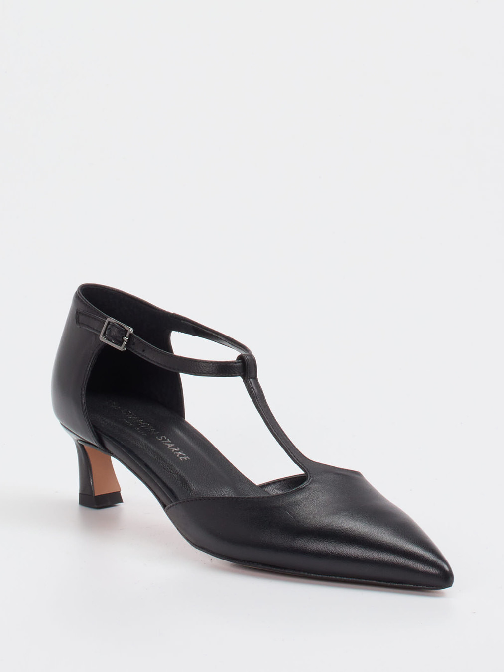 Konstantin Starke – T-Strap Pumps aus Kalbleder Schwarz