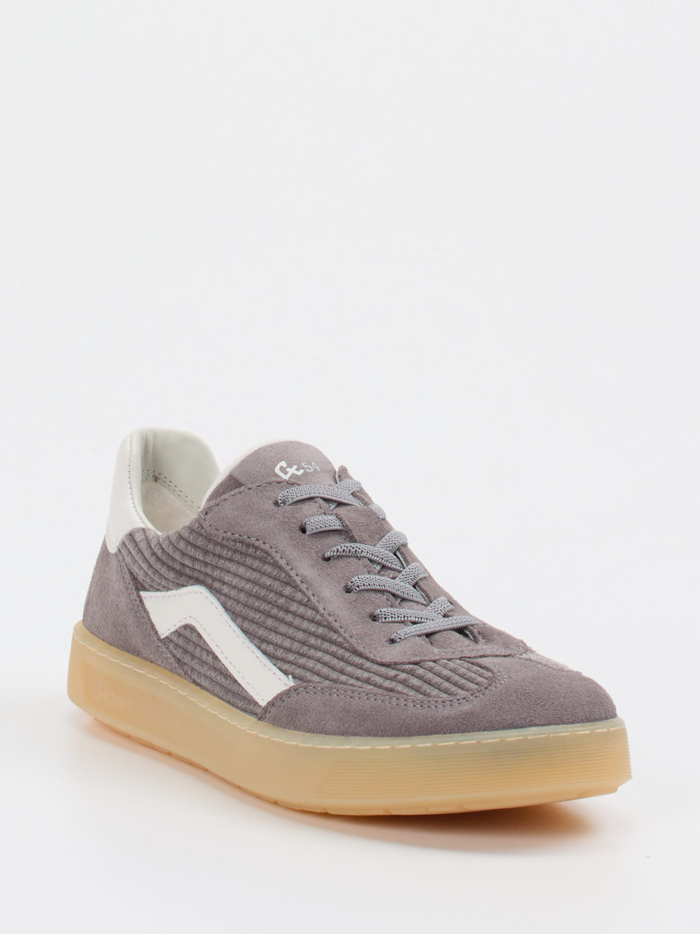 Sioux – Sneaker aus Veloursleder graubeige