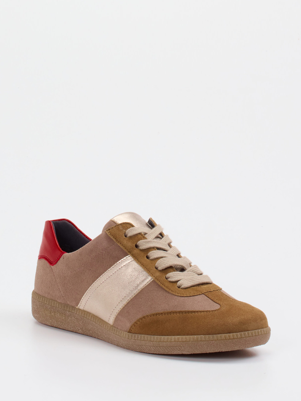 Semler – Sneaker aus Veloursleder in Taupe