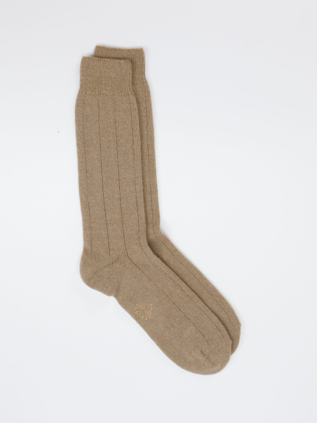 Alto Milano – Feinstricksocken aus Wolle beigebraun