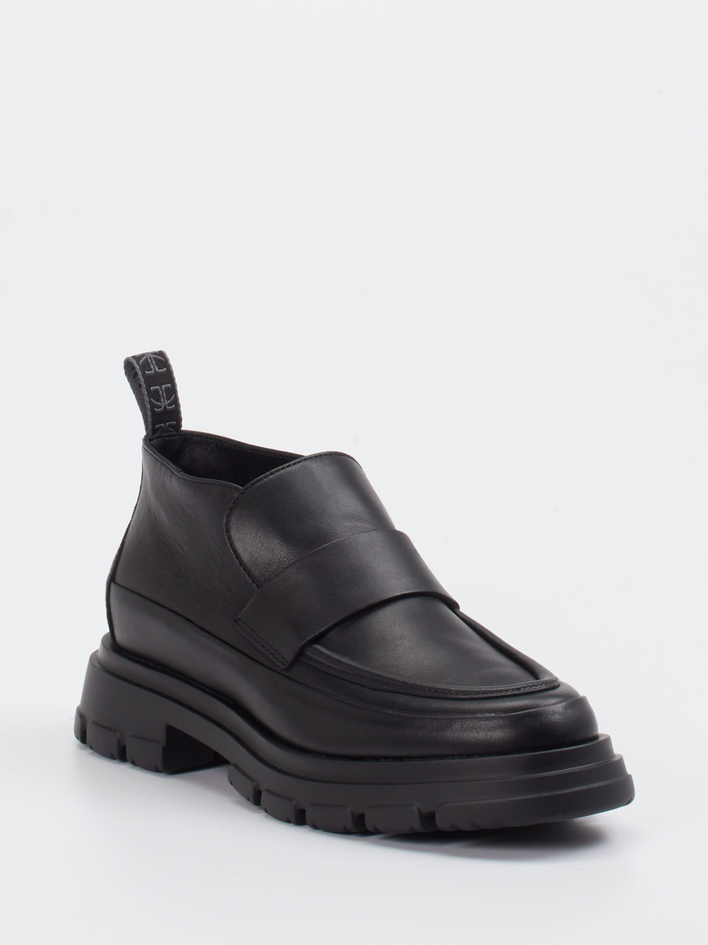 Candice Cooper – Chunky Loafer aus Leder Schwarz