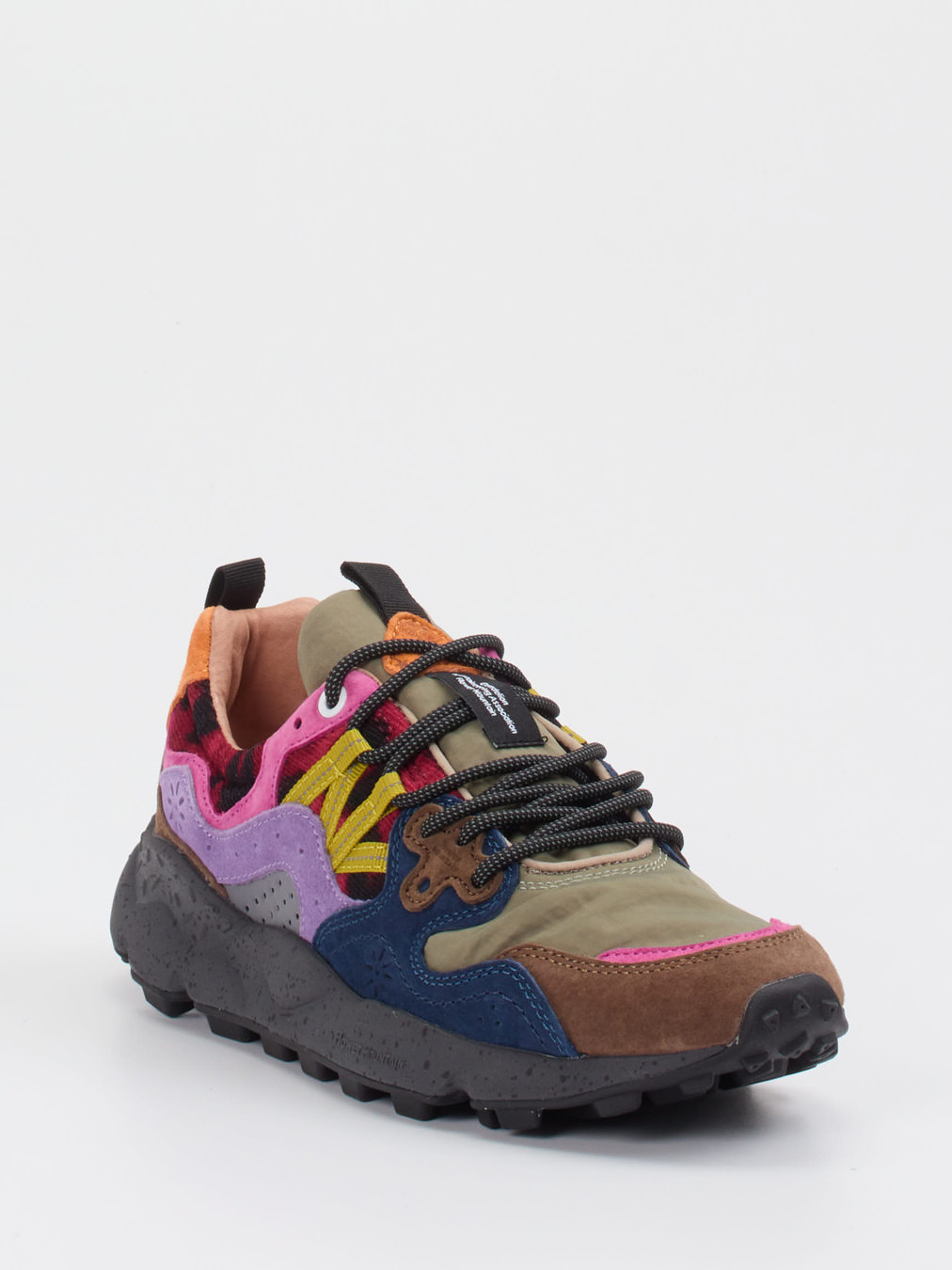 Flower Mountain – Trail-Sneaker aus Veloursleder/Textil Multicolor