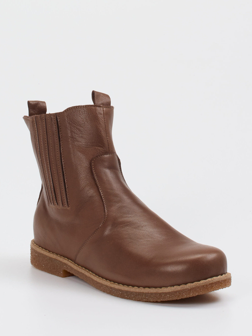 Andrea Conti – Chelsea-Stiefelette aus Kalbleder braun