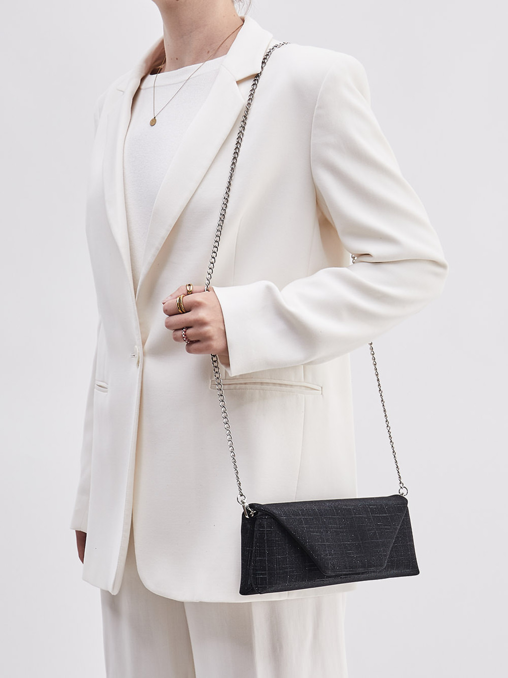 Konstantin Starke – Clutch aus Textil schwarz