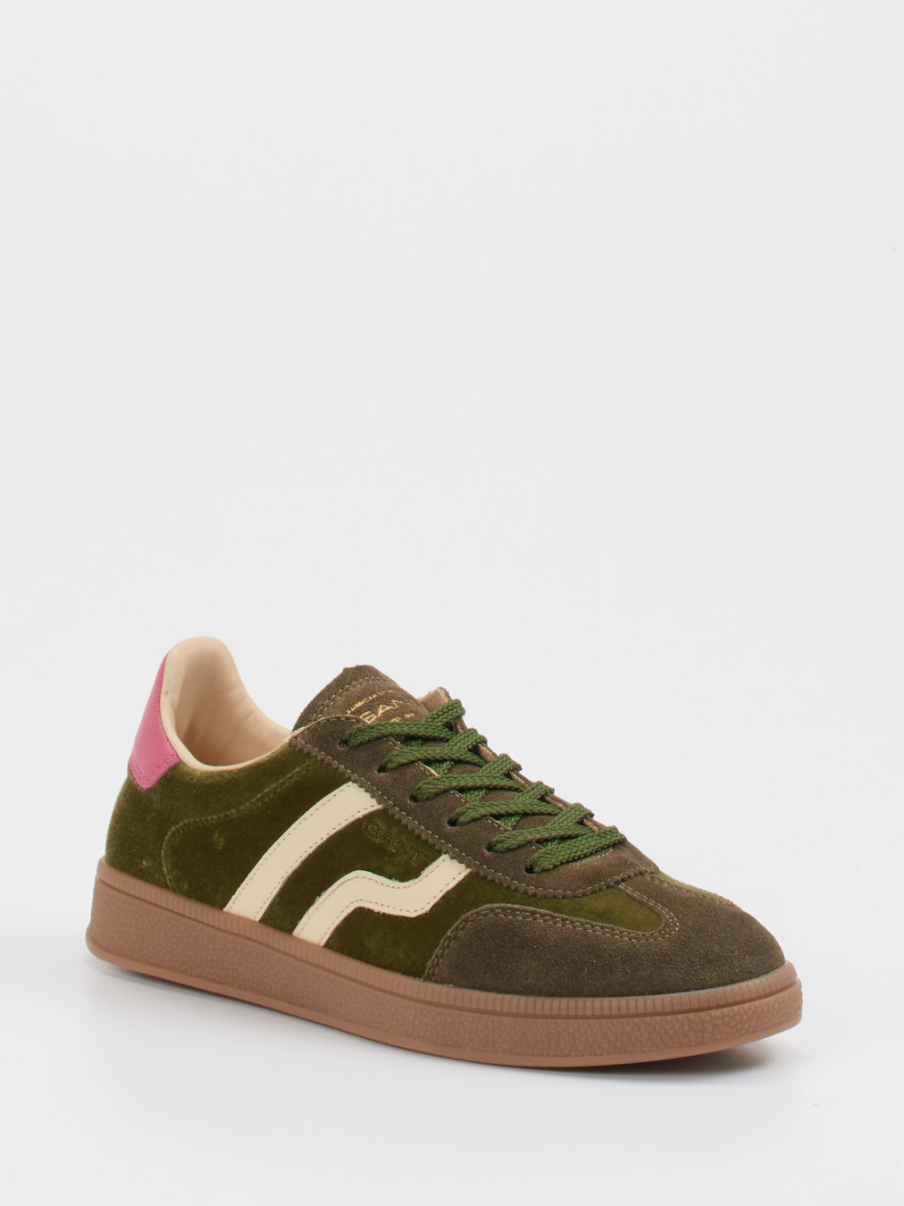 Gant – Retro-Sneaker aus Veloursleder olivgrün