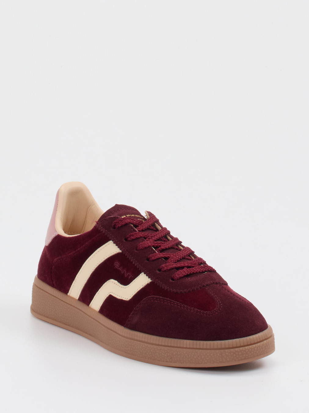 Gant – Retro-Sneaker aus Veloursleder bordeauxrot