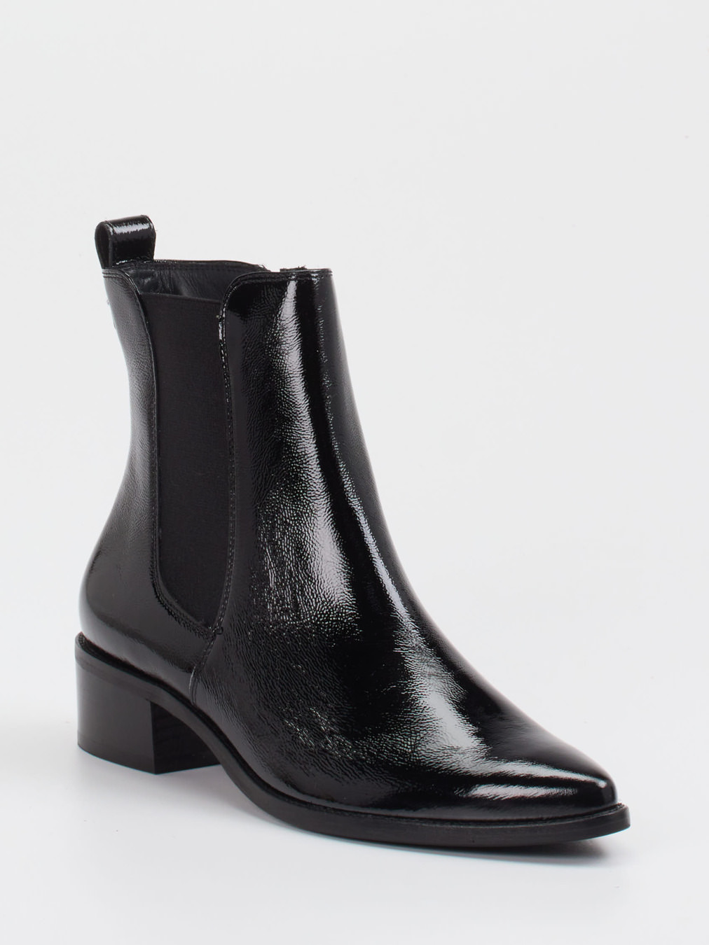 Paul Green – Chelsea Boots aus Lackleder schwarz