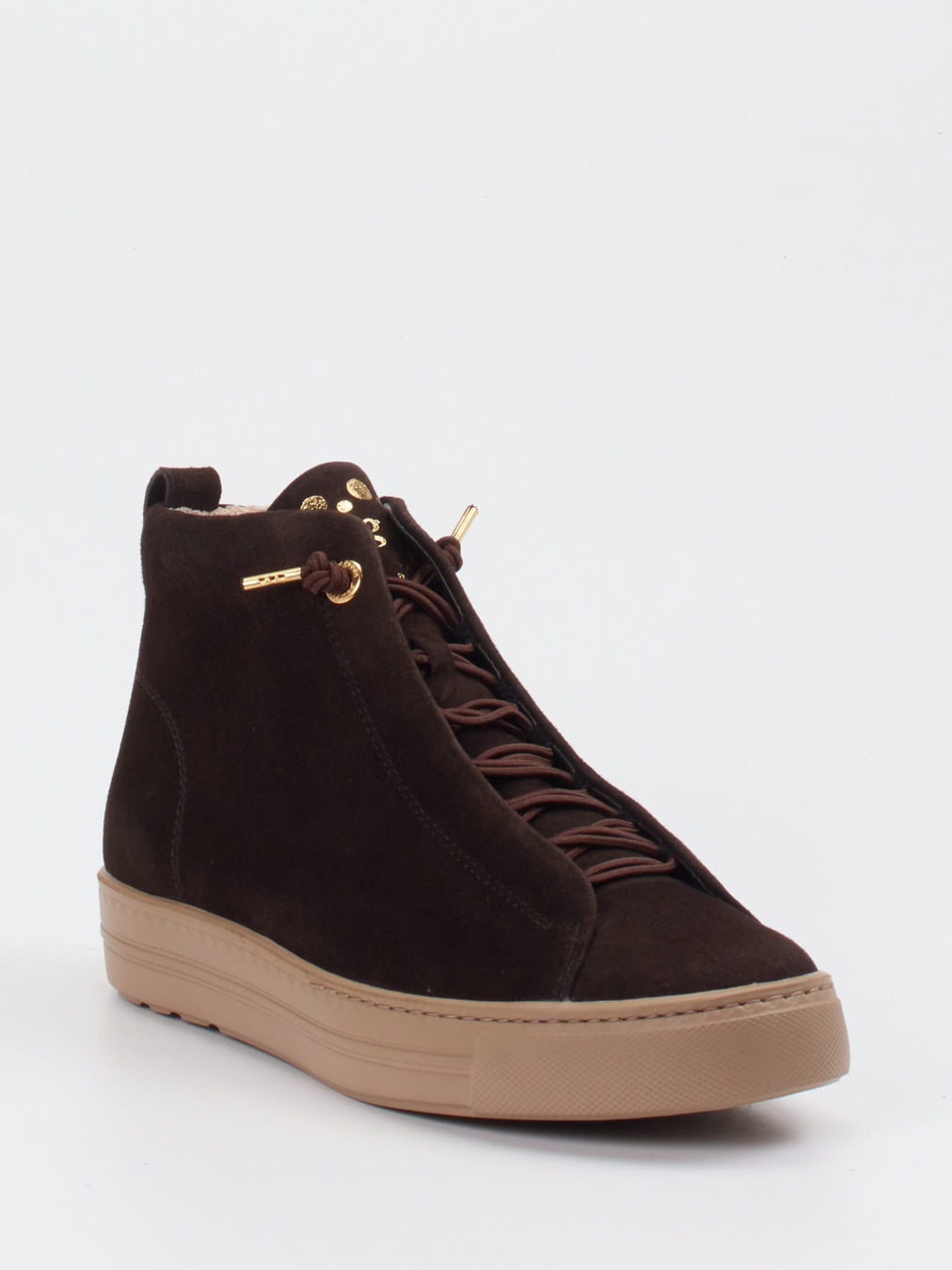 Paul Green – Mid-Top Sneaker aus Veloursleder Braun