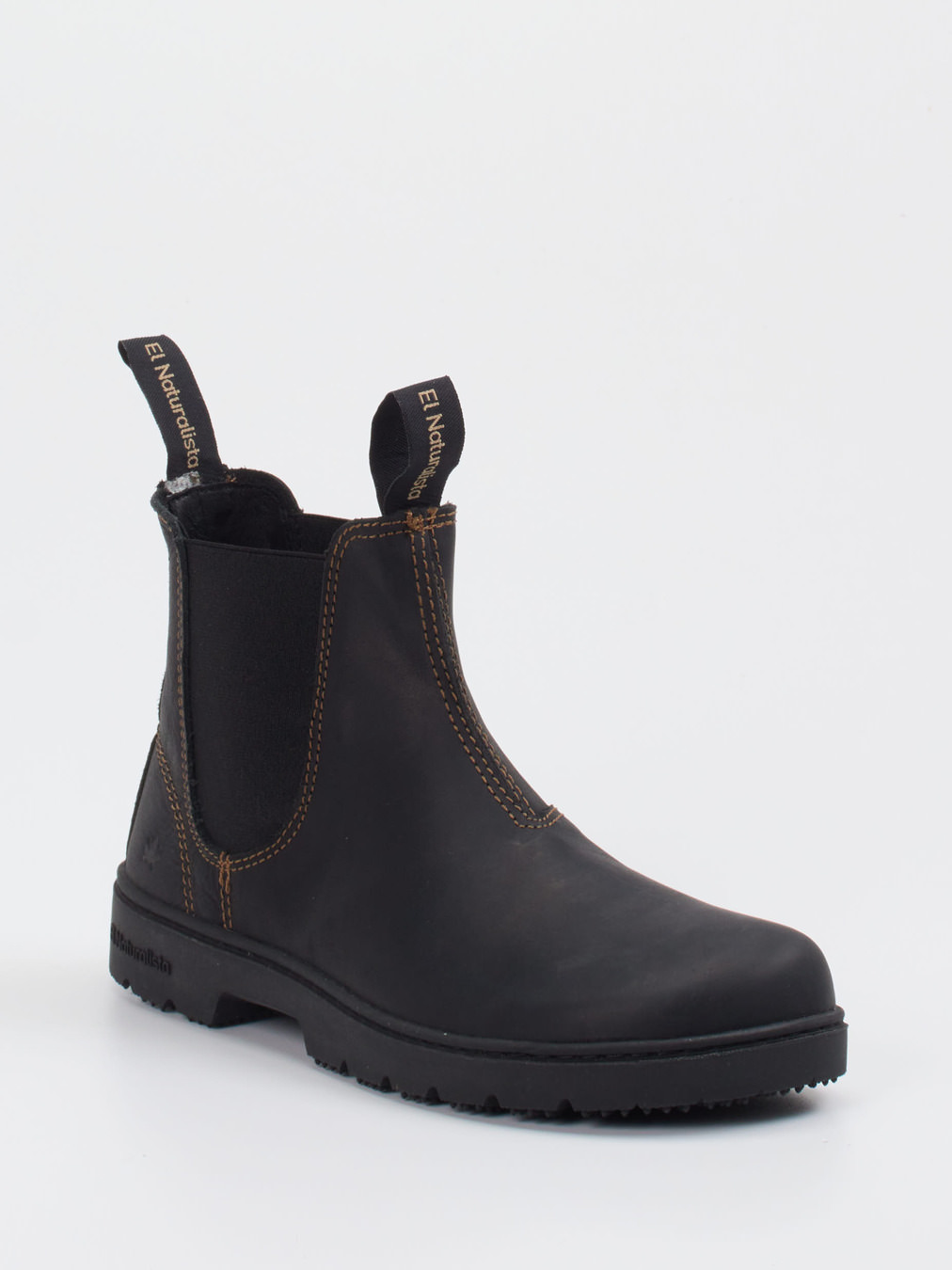 El Naturalista – Chelsea Boots aus Fettleder anthrazit