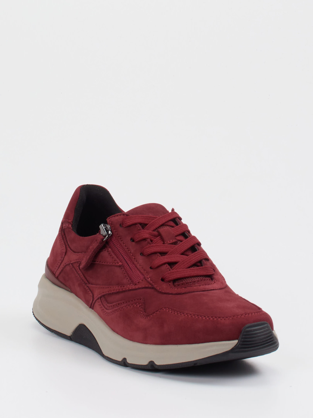 Gabor Comfort – Sneaker aus Nubukleder Bordeauxrot