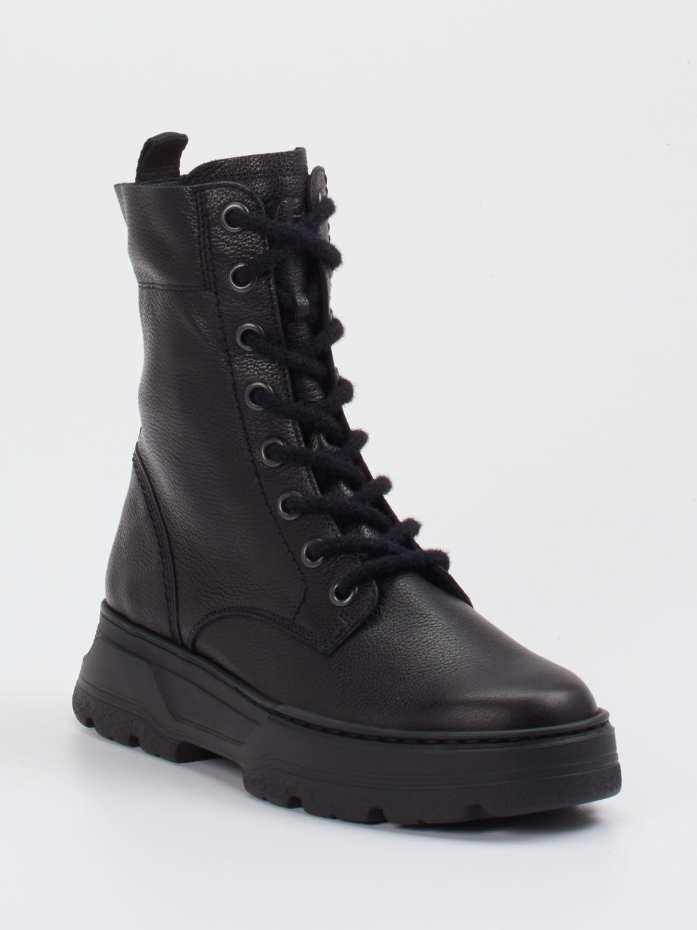 Paul Green – Schnürboots aus Kalbleder schwarz