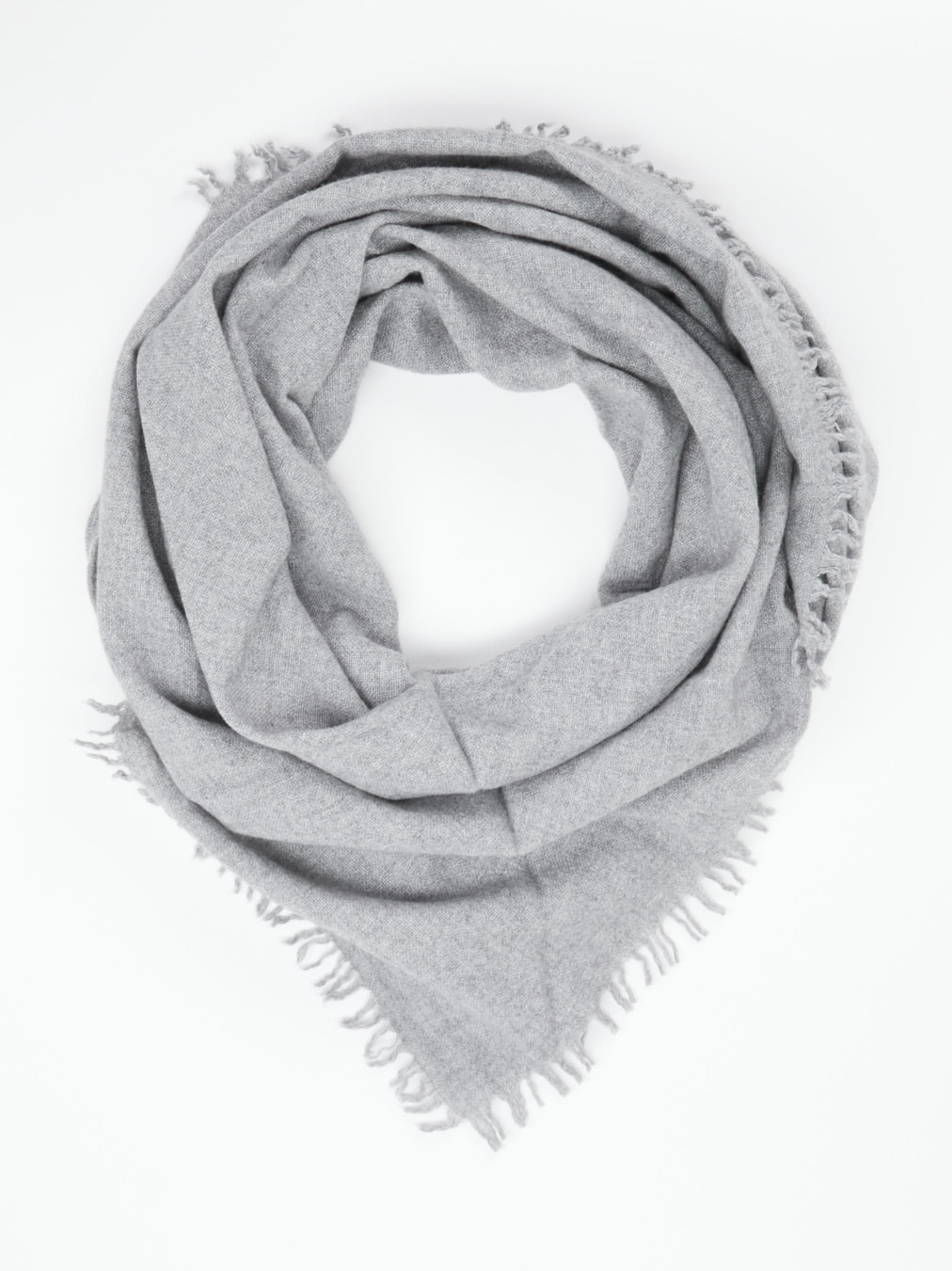 Blui – Dreieckstuch aus Wolle-Kaschmir Hellgrau