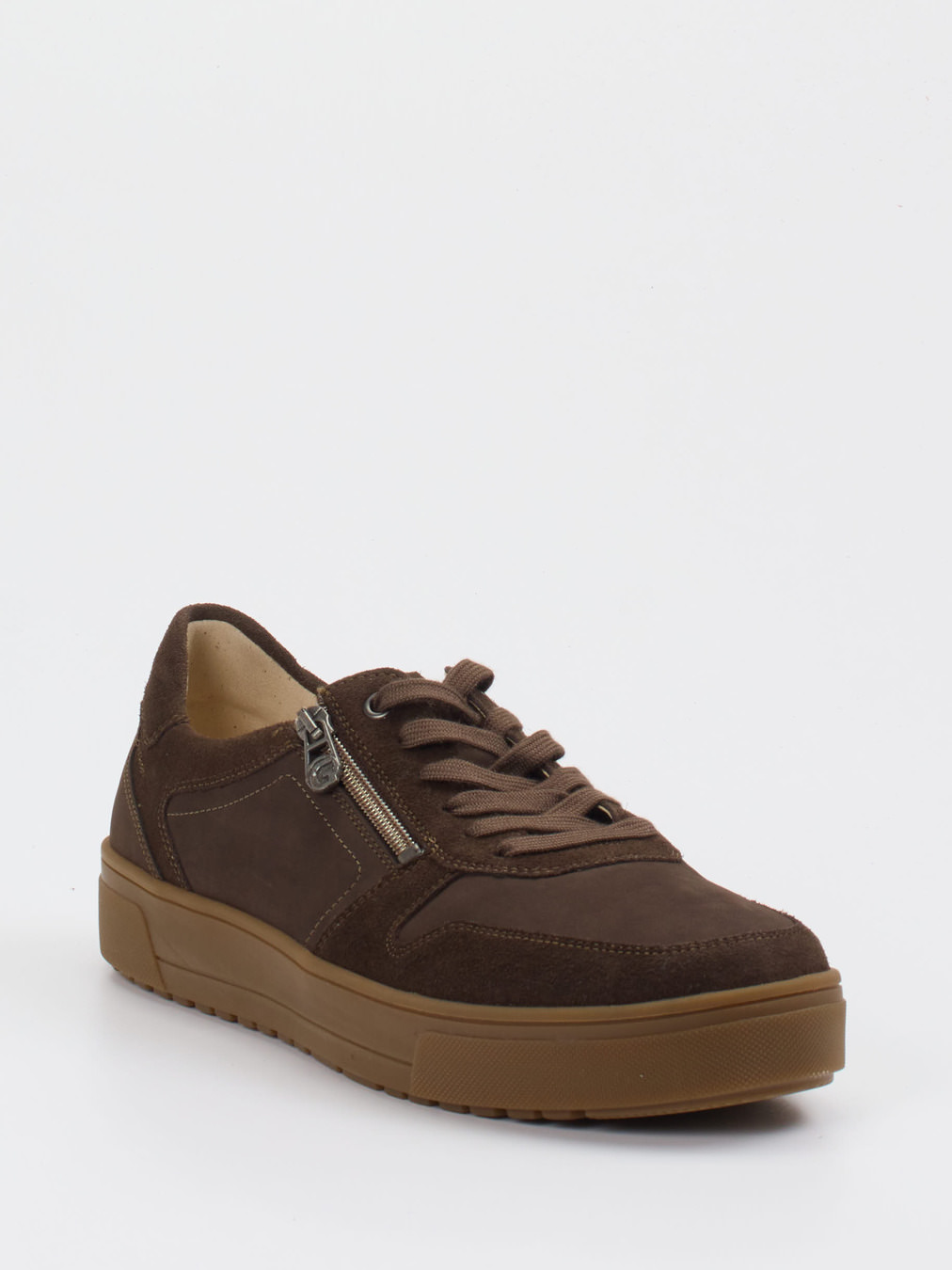 Ganter – Sneaker aus Veloursleder schokobraun