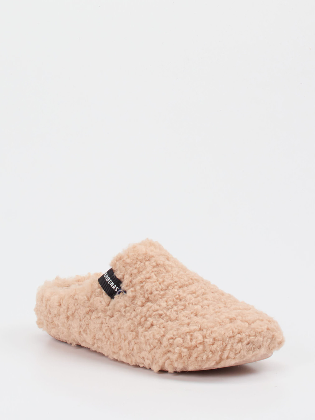 Verbenas – Hausschuhe aus Textil mit Teddyfell