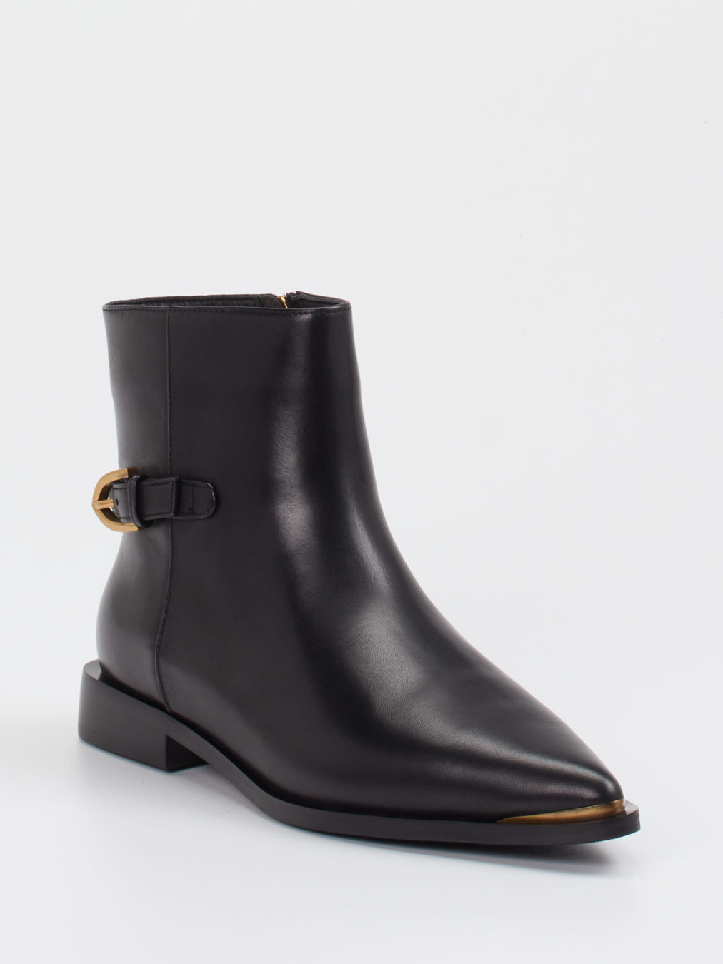 Andrea Puccini – Stiefelette aus Glattleder Schwarz