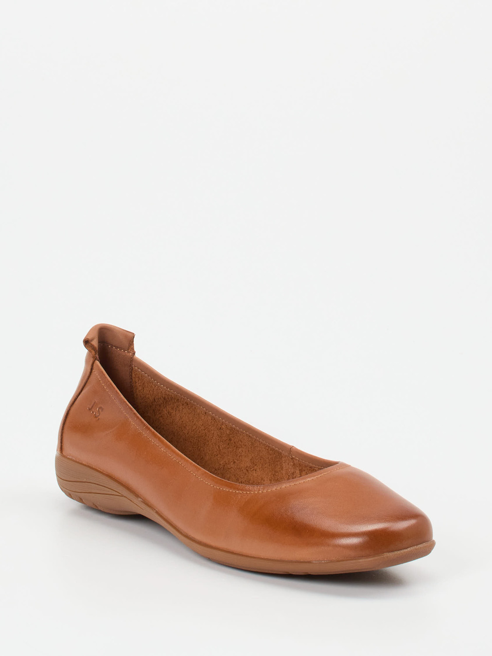 Josef Seibel – Komfort-Ballerinas aus Kalbleder Cognac