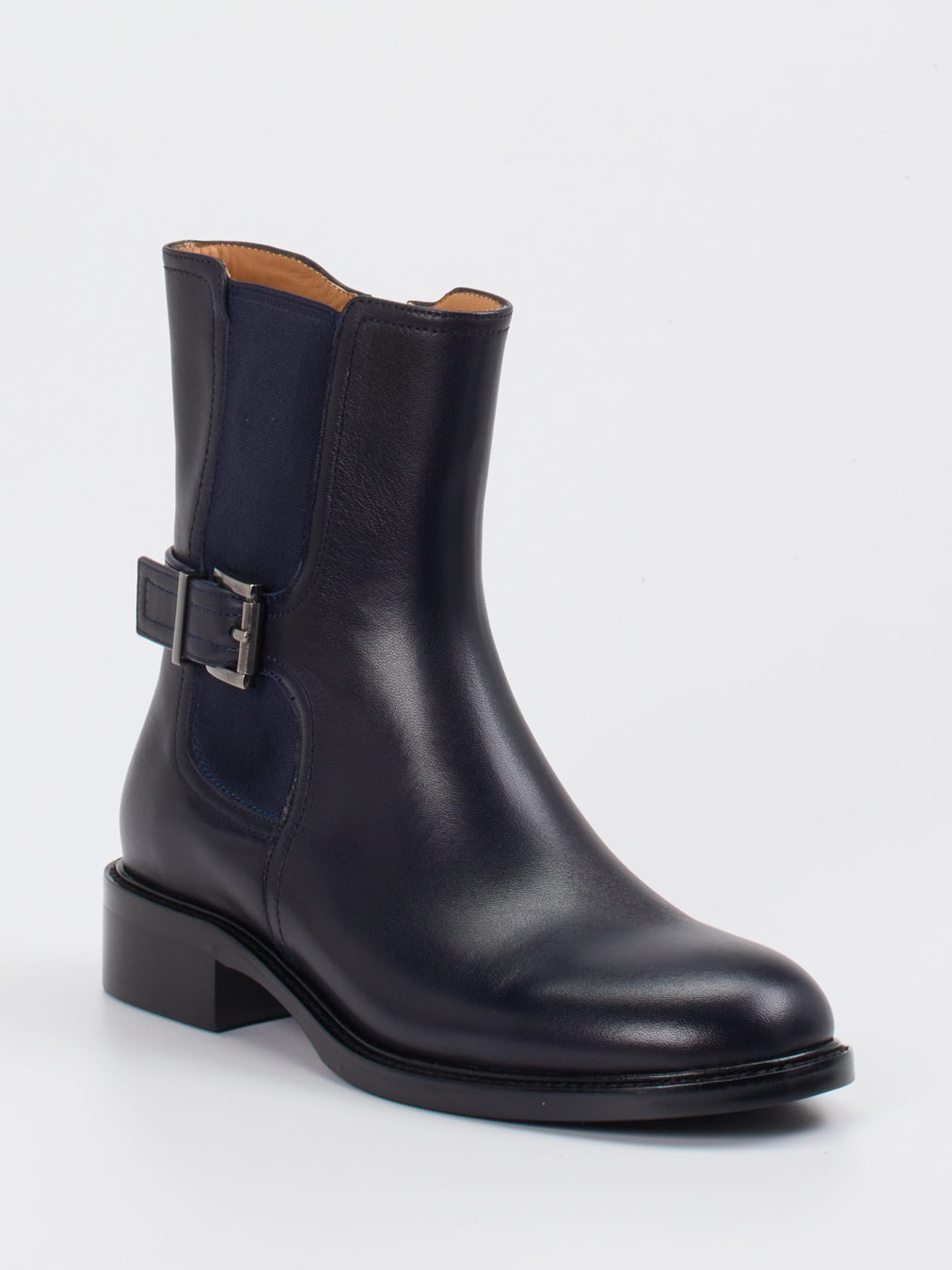 Andrea Puccini – Chelsea-Stiefelette aus Glattleder blau