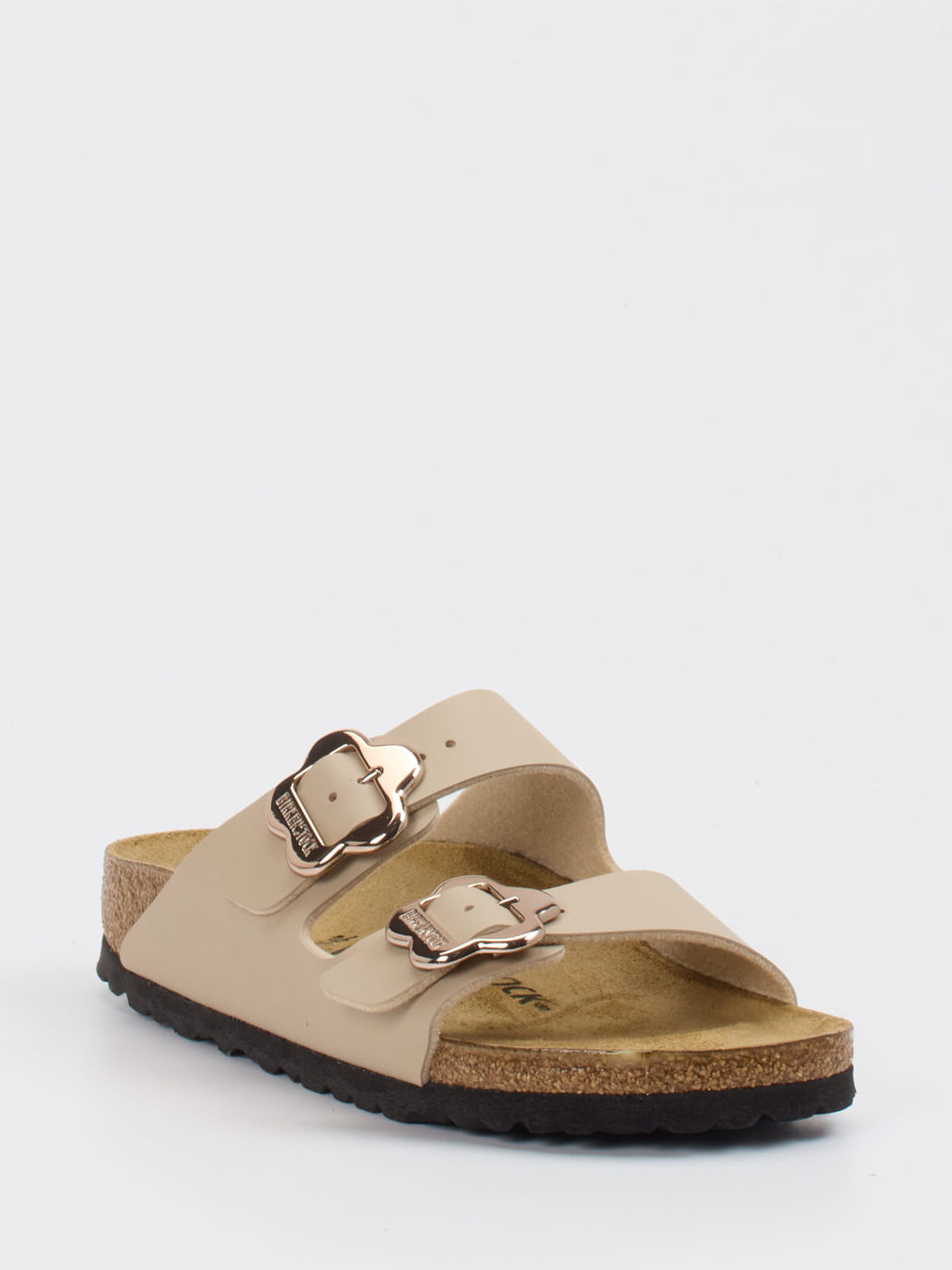 Birkenstock – Zweiriemer-Pantolette aus Birko-Flor beige