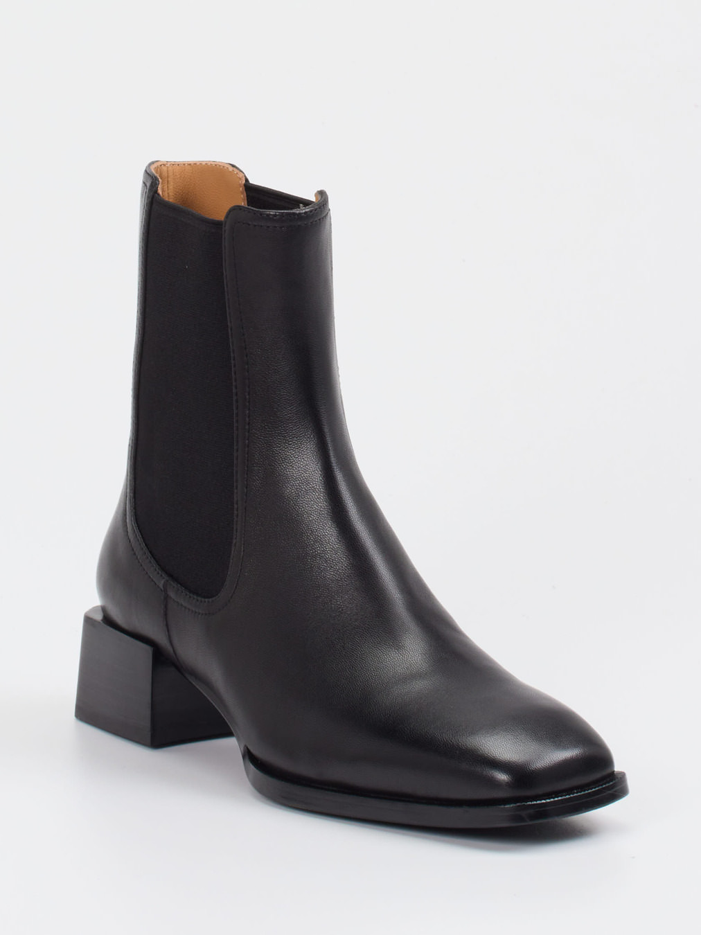 Andrea Puccini – Chelsea Boots aus Leder Schwarz