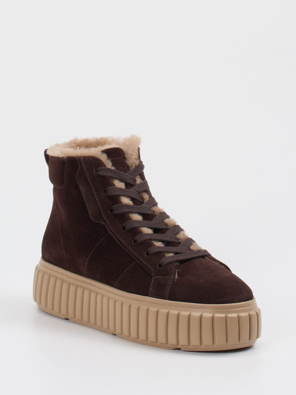 Kennel & Schmenger – High-Top Sneaker aus Veloursleder braun