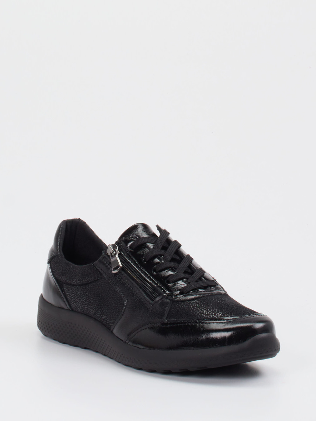 Cypres Soft – Komfort-Sneaker aus Stretchleder Schwarz