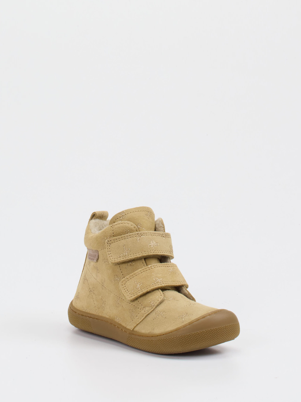 Naturino – Klett-Boots aus Veloursleder sandbeige