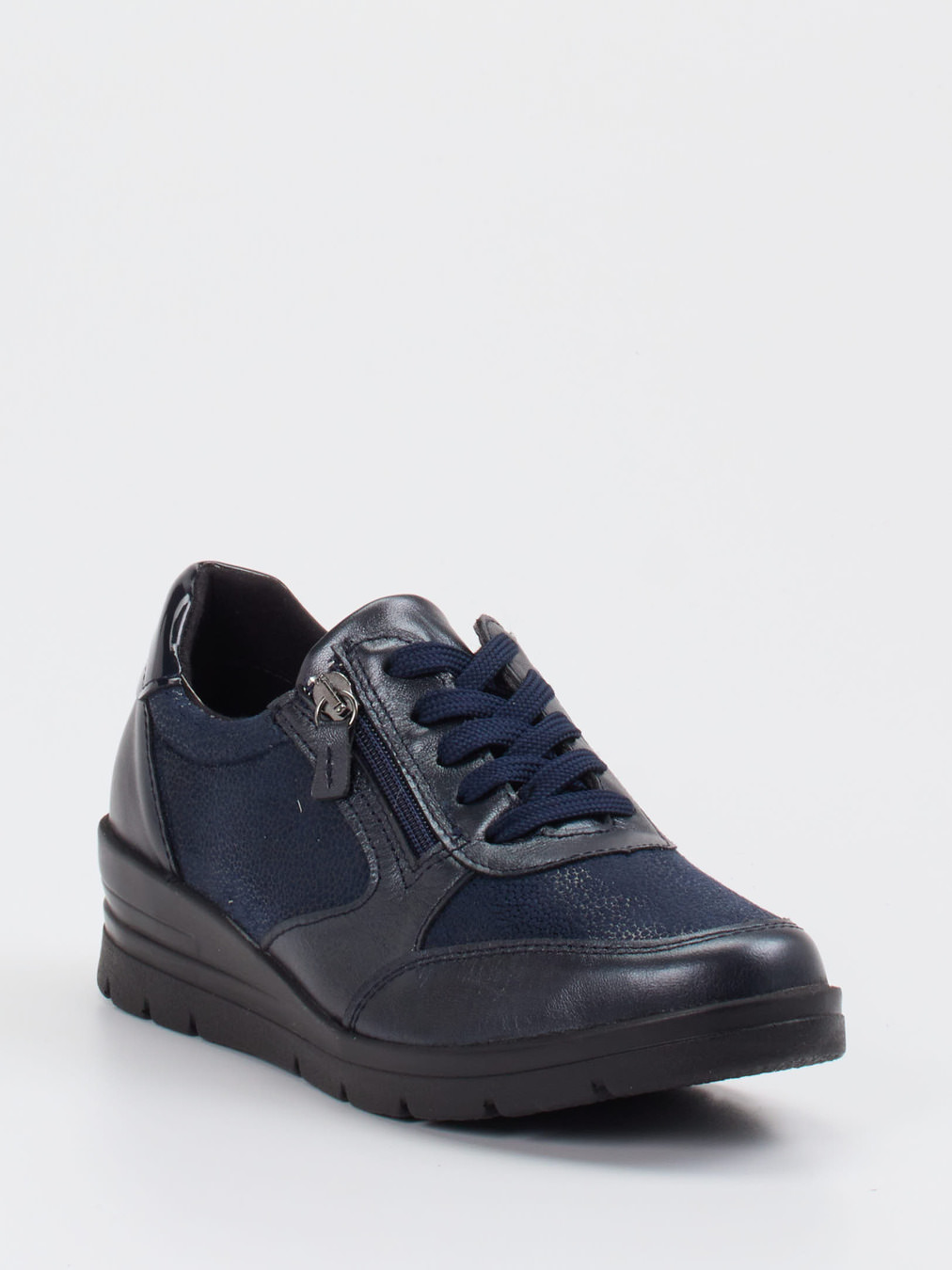 Cypres Soft – Komfort-Sneaker aus Stretchleder Dunkelblau