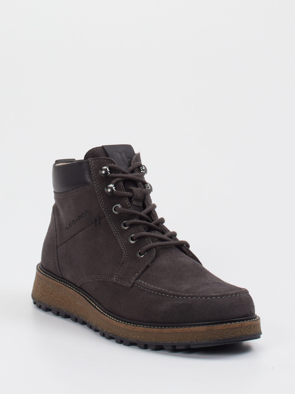 Pius Gabor – Schnürboots aus Veloursleder grau