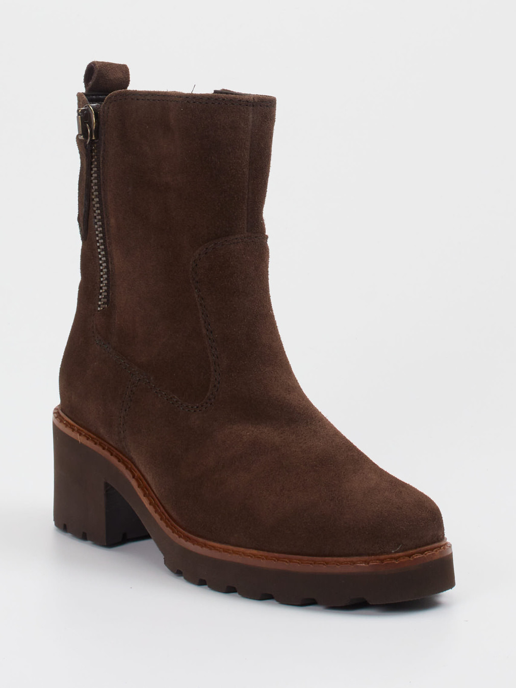 Gabor Comfort – Stiefelette aus Veloursleder braun