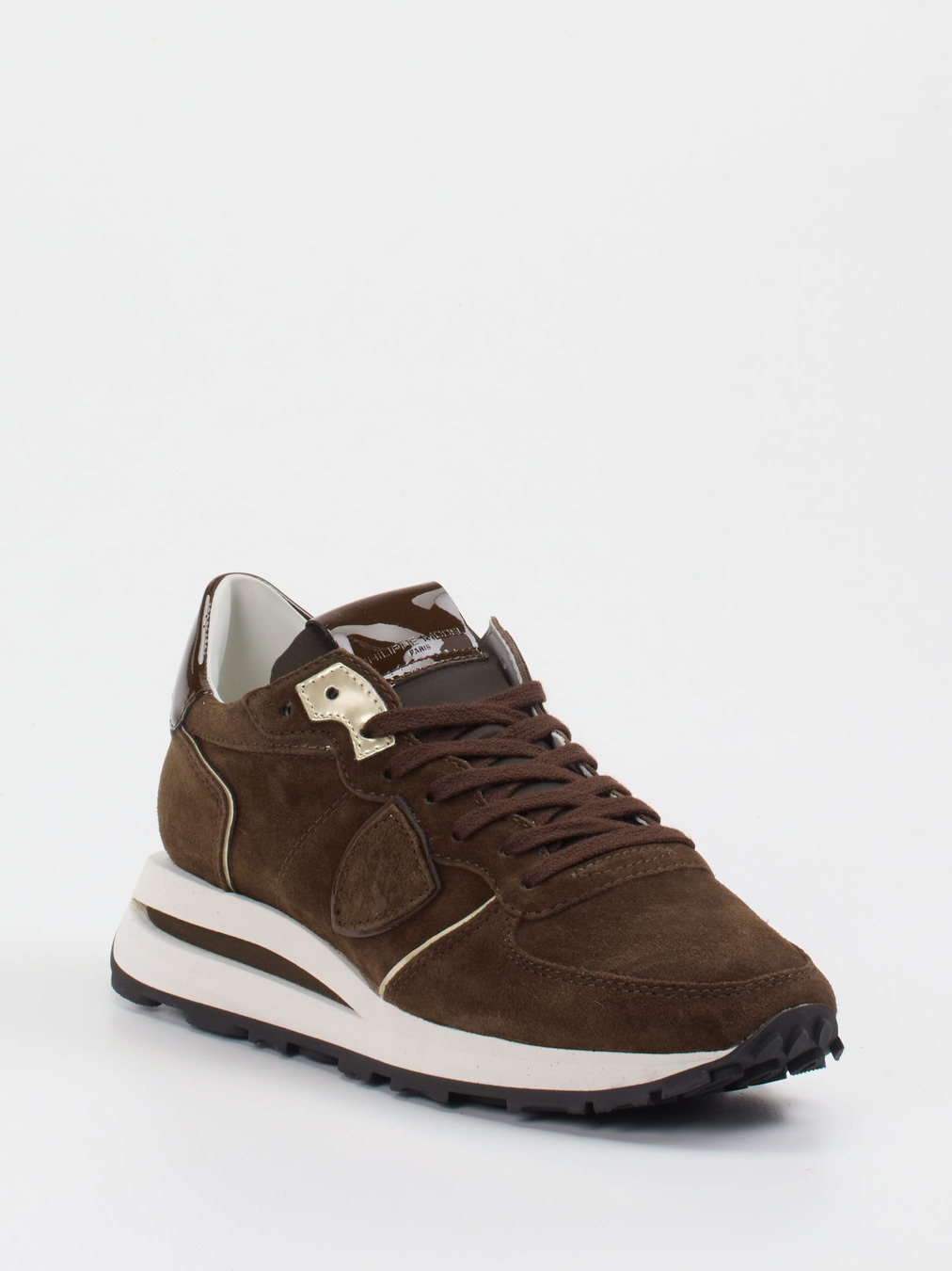 Philippe Model – Sneaker aus Veloursleder braun