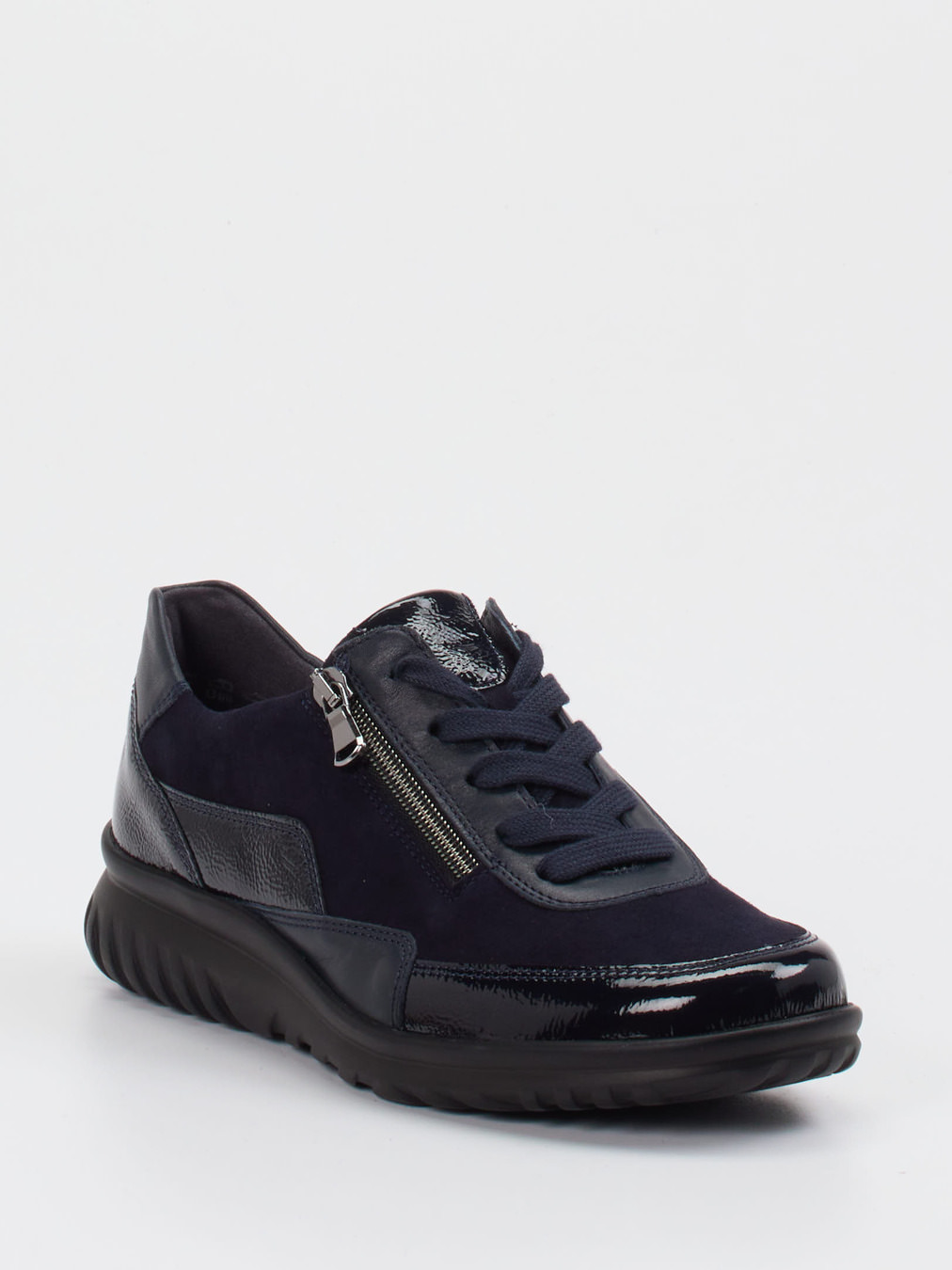 Semler – Komfort-Sneaker aus Veloursleder dunkelblau