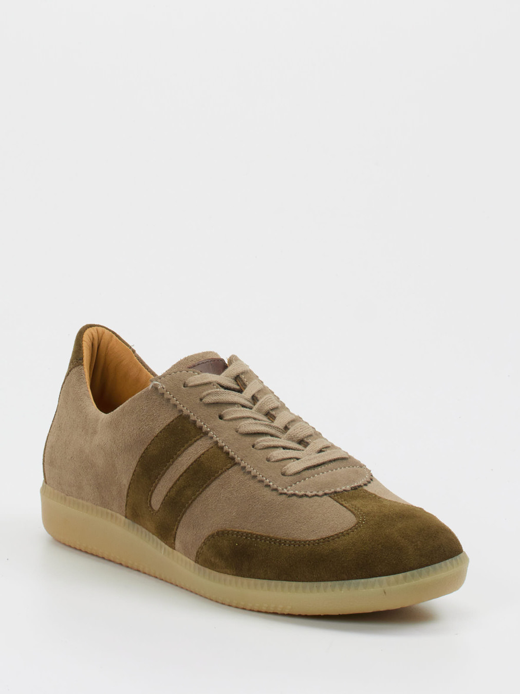 Ludwig Reiter – Retro-Sneaker aus Veloursleder taupe