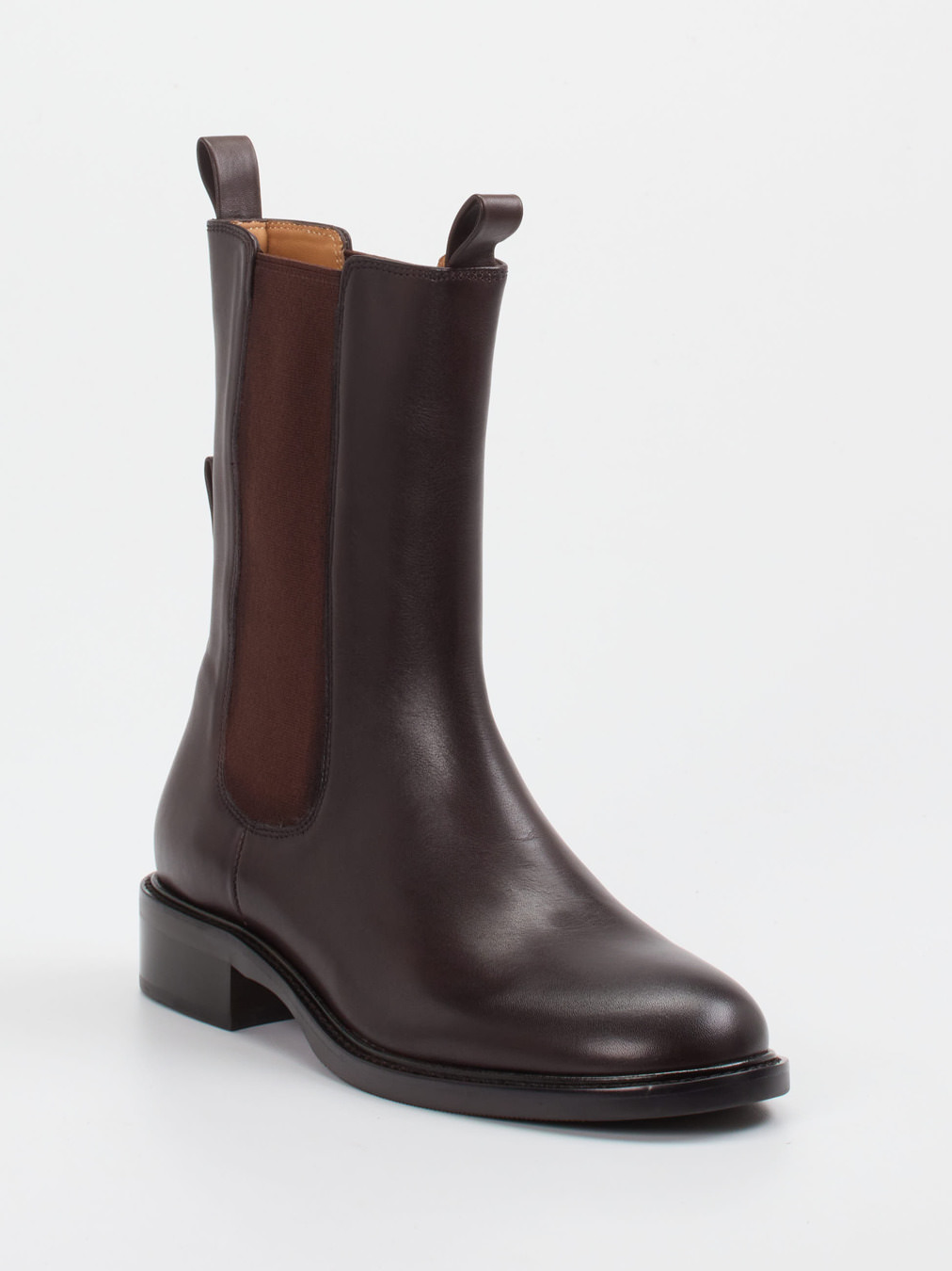 Andrea Puccini – Chelsea Boots aus Glattleder Dunkelbraun