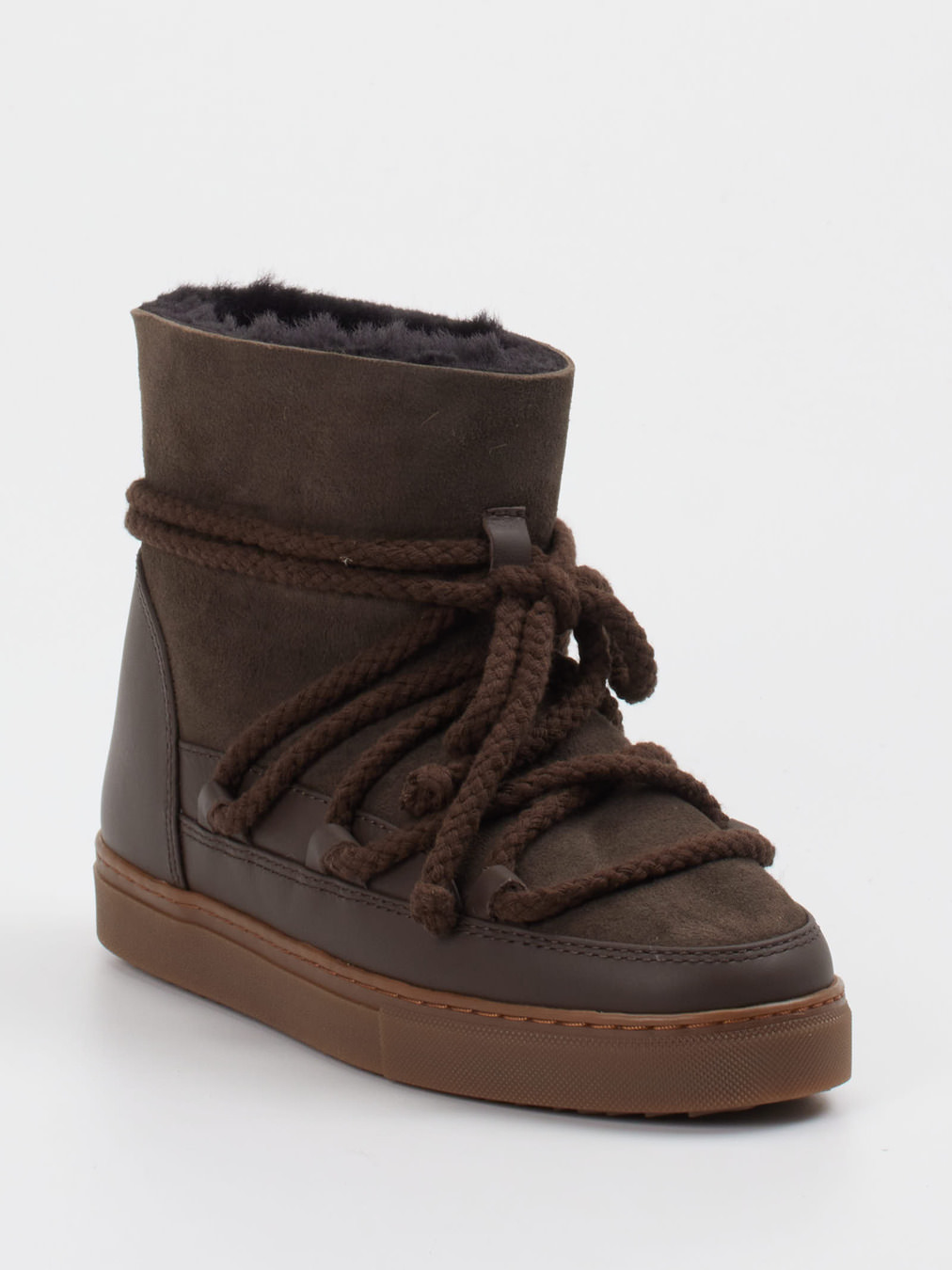 Inuikii – Stiefeletten aus Veloursleder Dunkelbraun